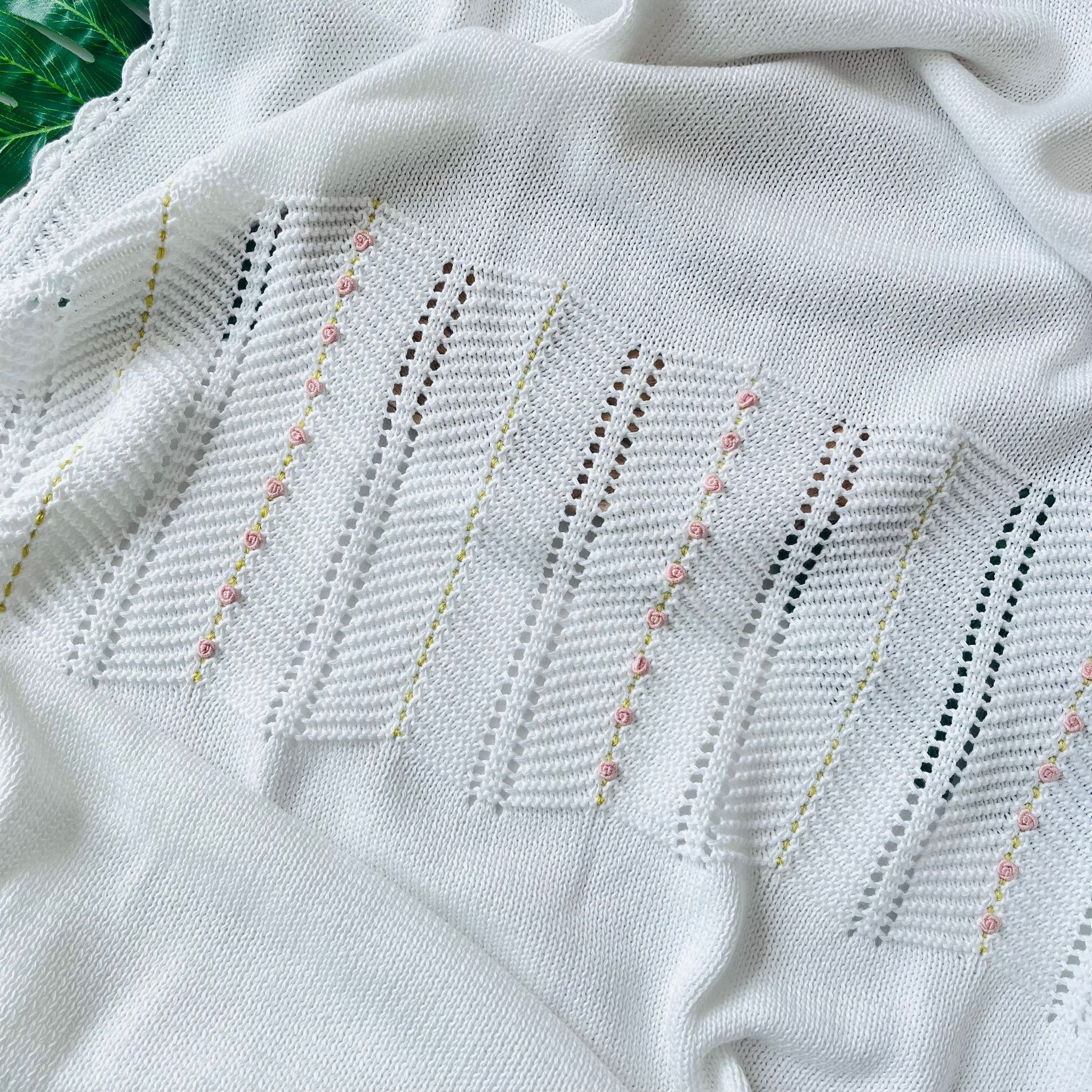 COPERTINA FEDERICA 100% FILO DI COTONE BIANCO - Noi da piccoli