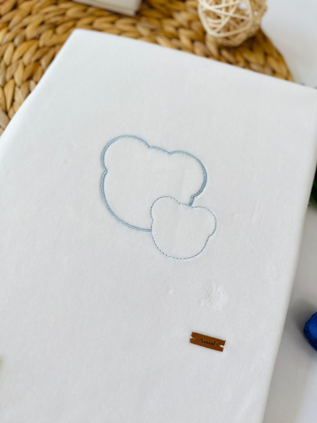 COPERTINA IN CINIGLIA CON ORSETTI PANNA CIELO - Noi da piccoli