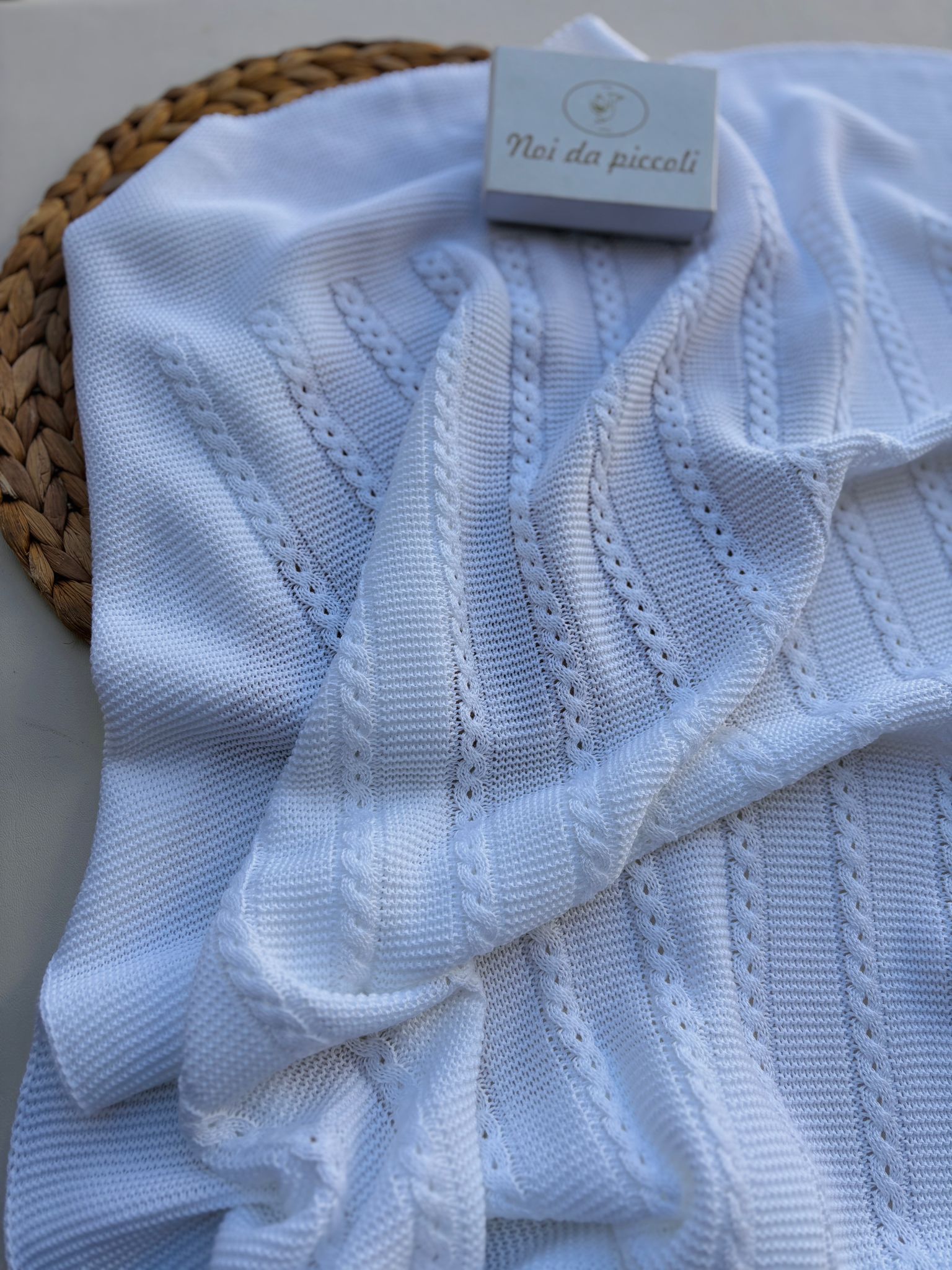 COPERTINA IN COTONE BIANCO - Noi da piccoli