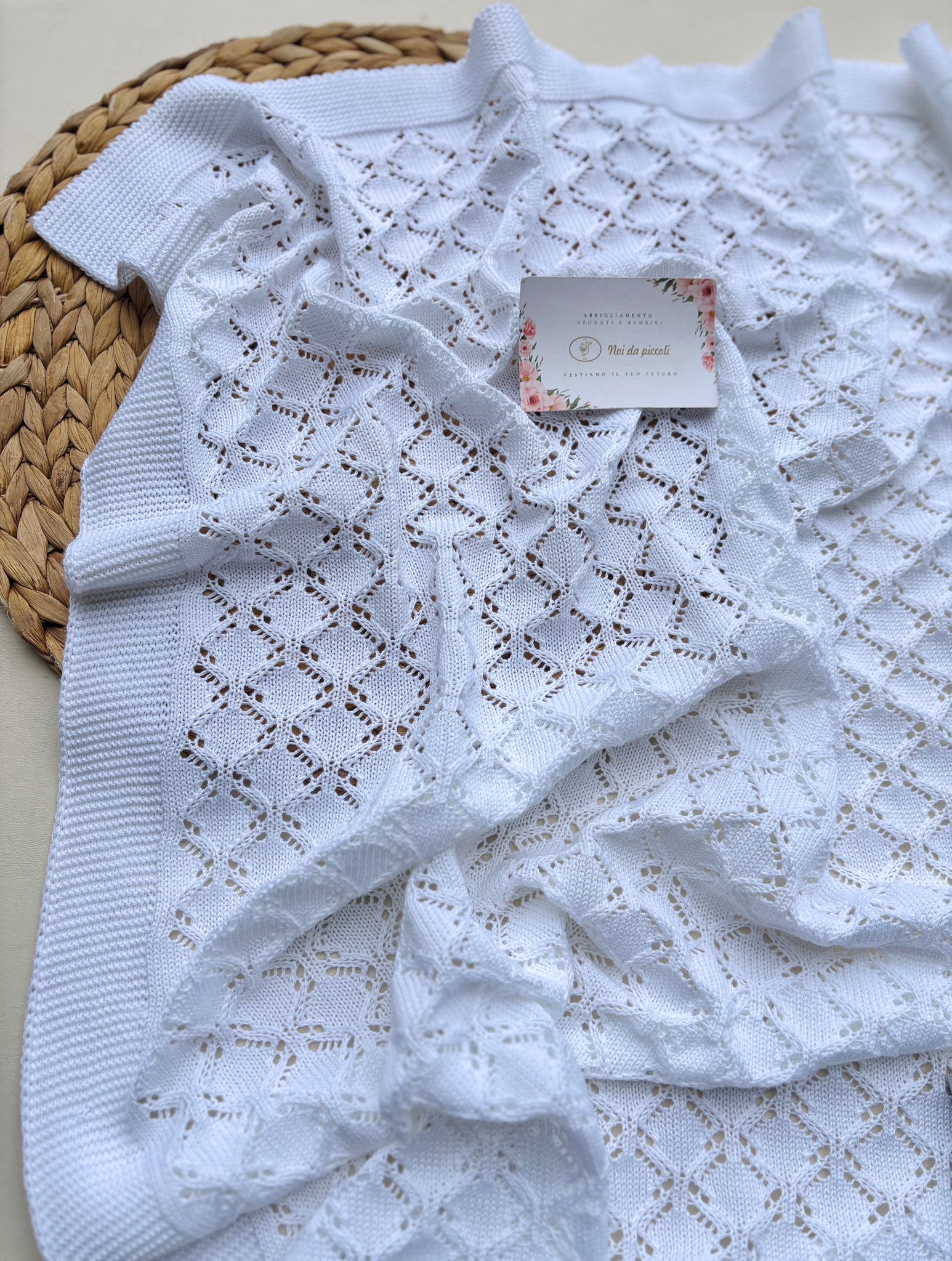 COPERTINA IN COTONE BIANCO - Noi da piccoli