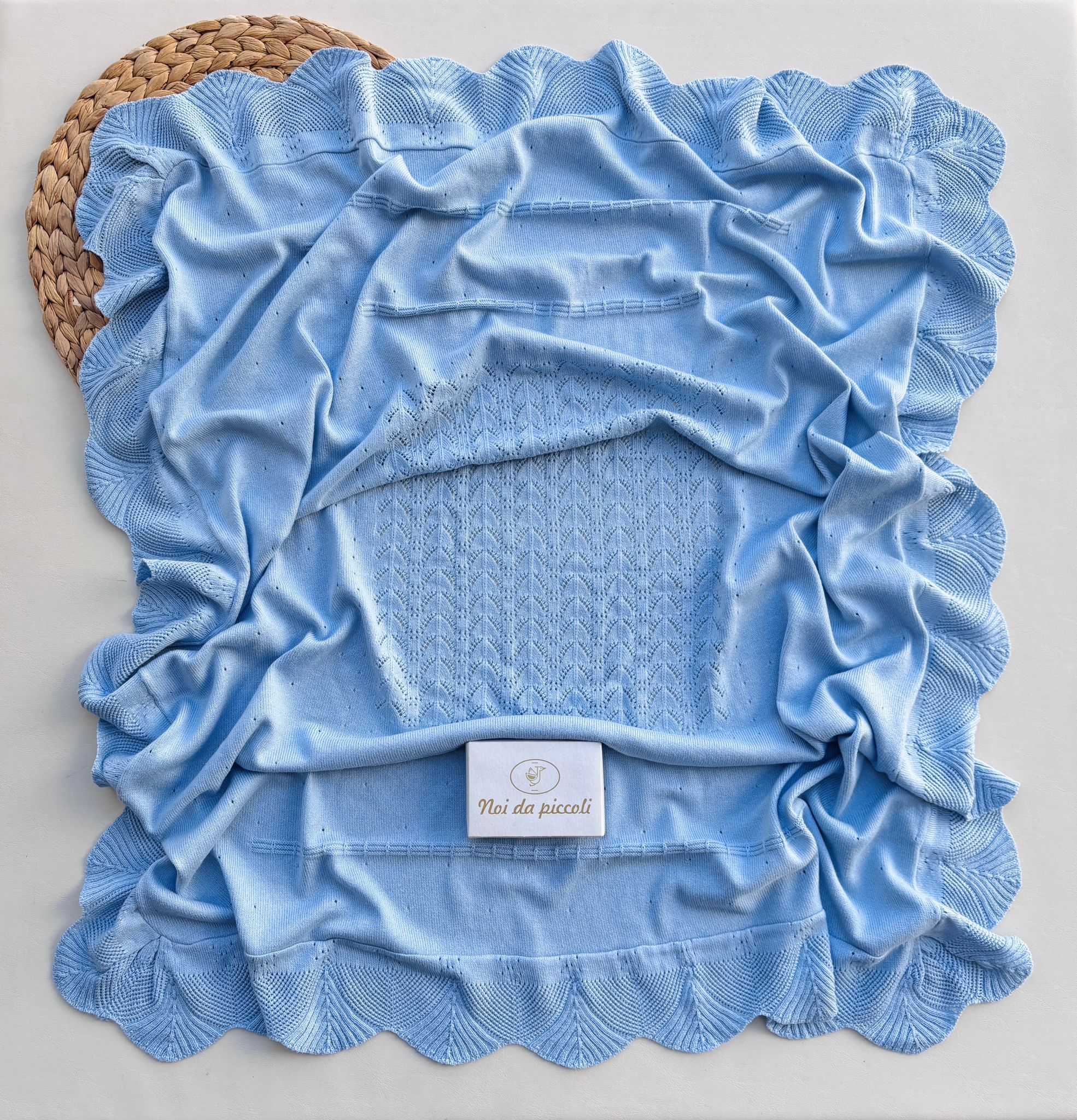 COPERTINA IN COTONE CIELO - Noi da piccoli