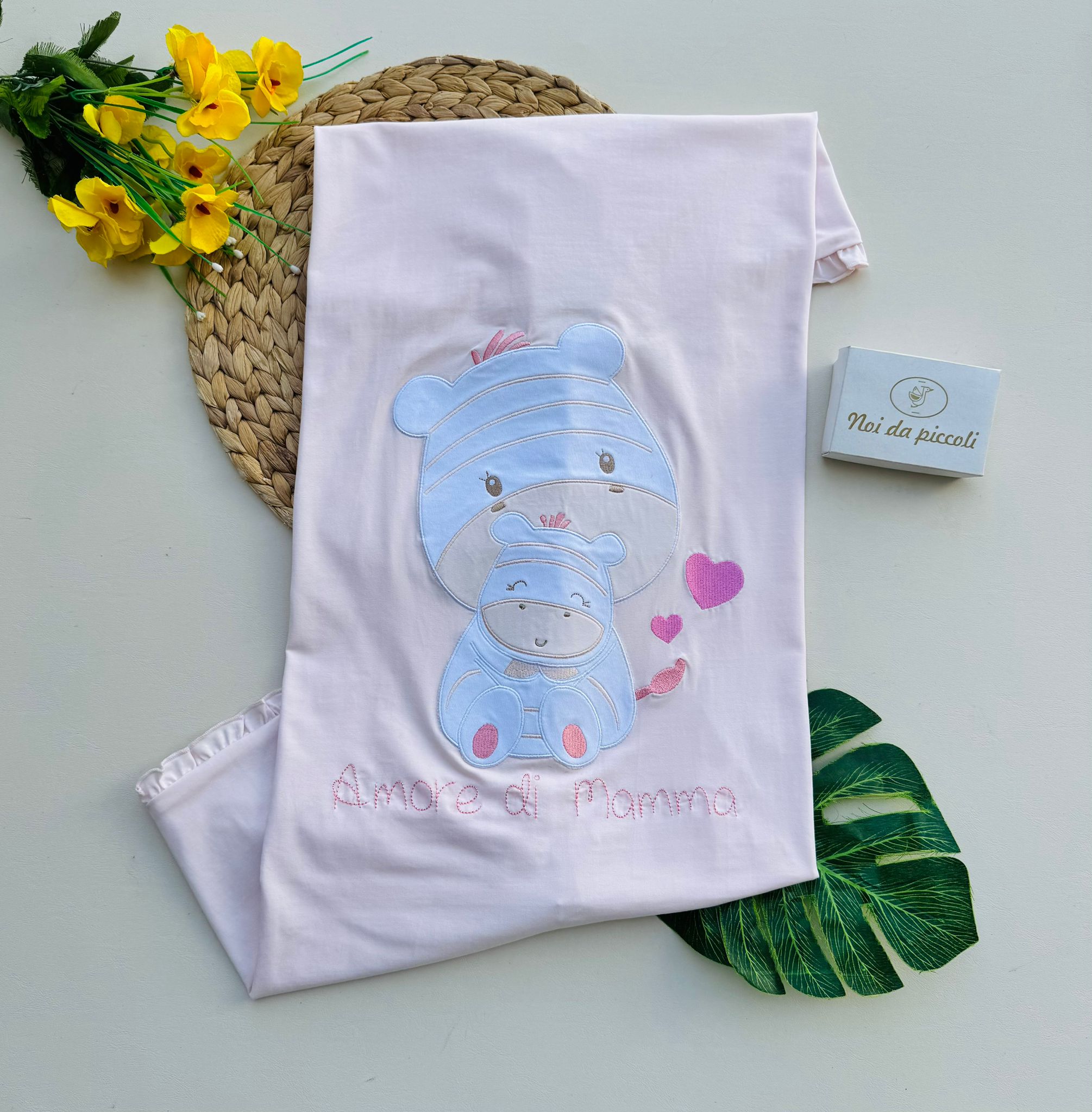 COPERTINA IN COTONE ROSA - Noi da piccoli