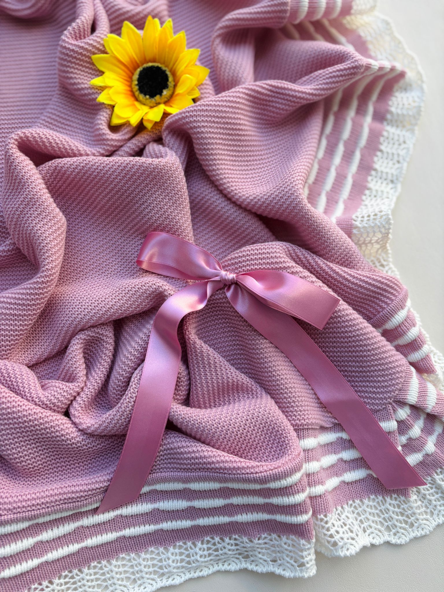 COPERTINA IN FILATO CALDO ROSA MAQUILLAJE - Noi da piccoli