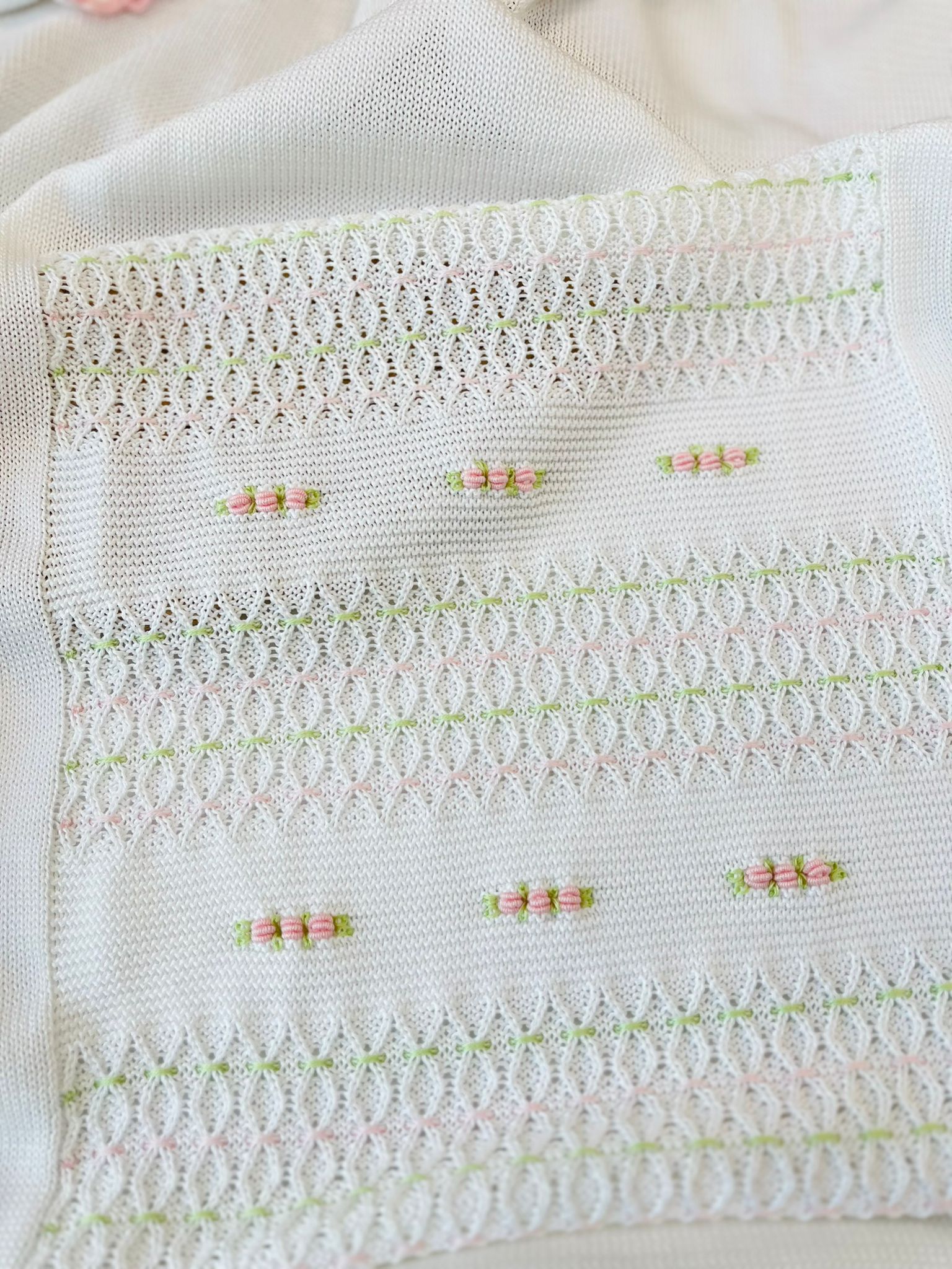 COPERTINA INCANTO 100% FILO DI COTONE PESCO LIME - Noi da piccoli