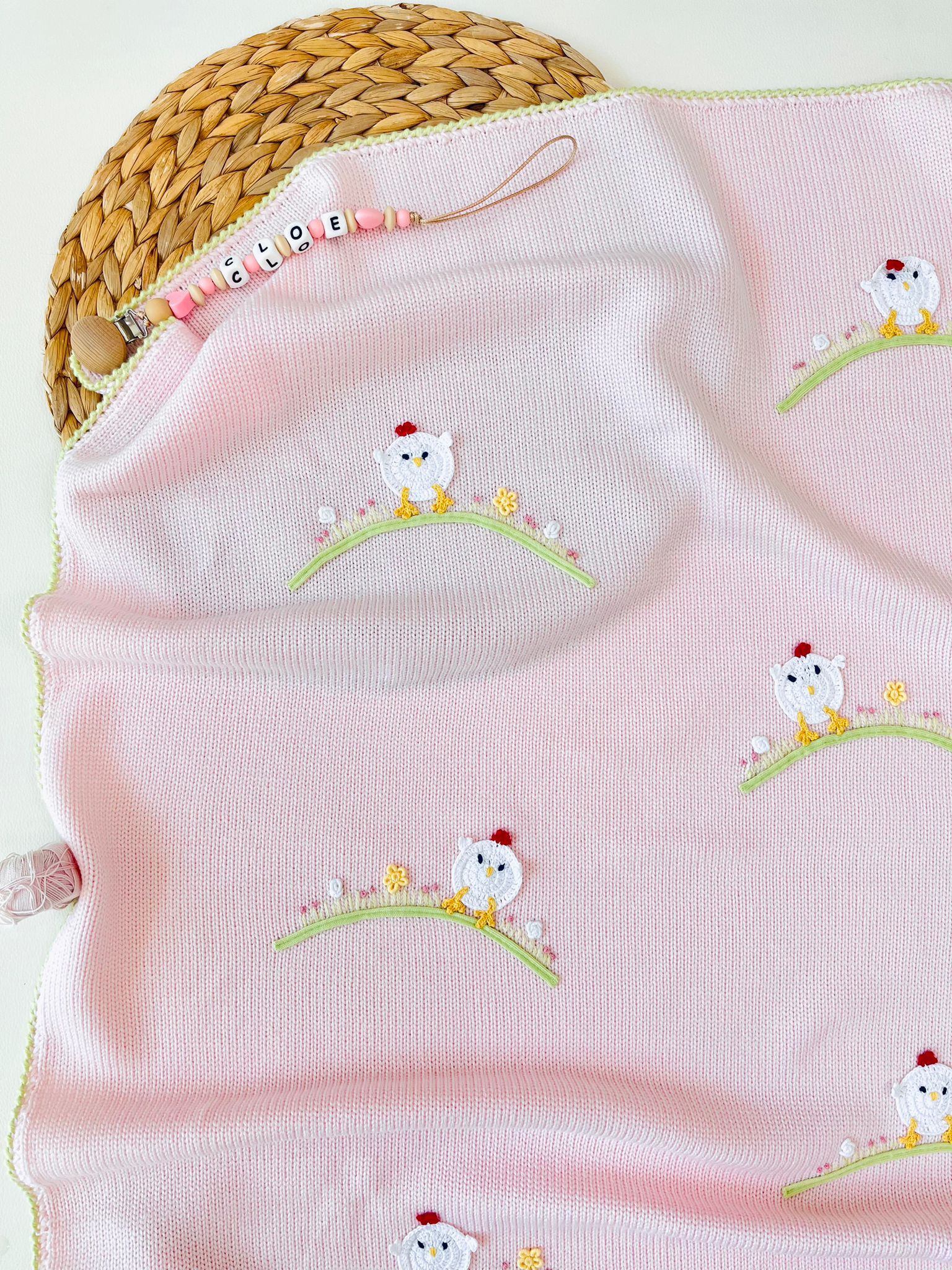 COPERTINA ISOTTA 100% LANA MERINO ROSA - Noi da piccoli