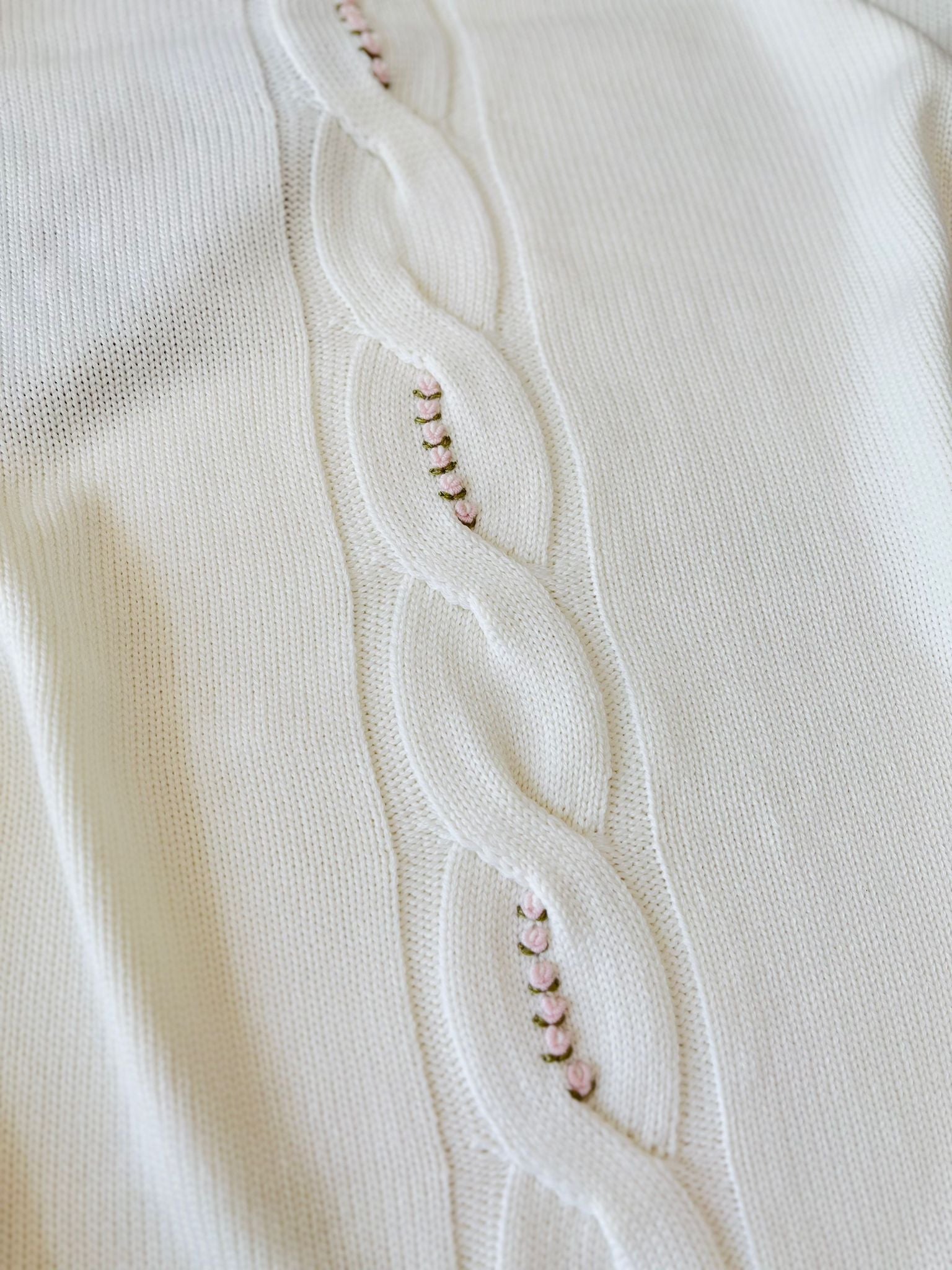 COPERTINA OLLY 100% LANA MERINO PANNA E ROSA - Noi da piccoli