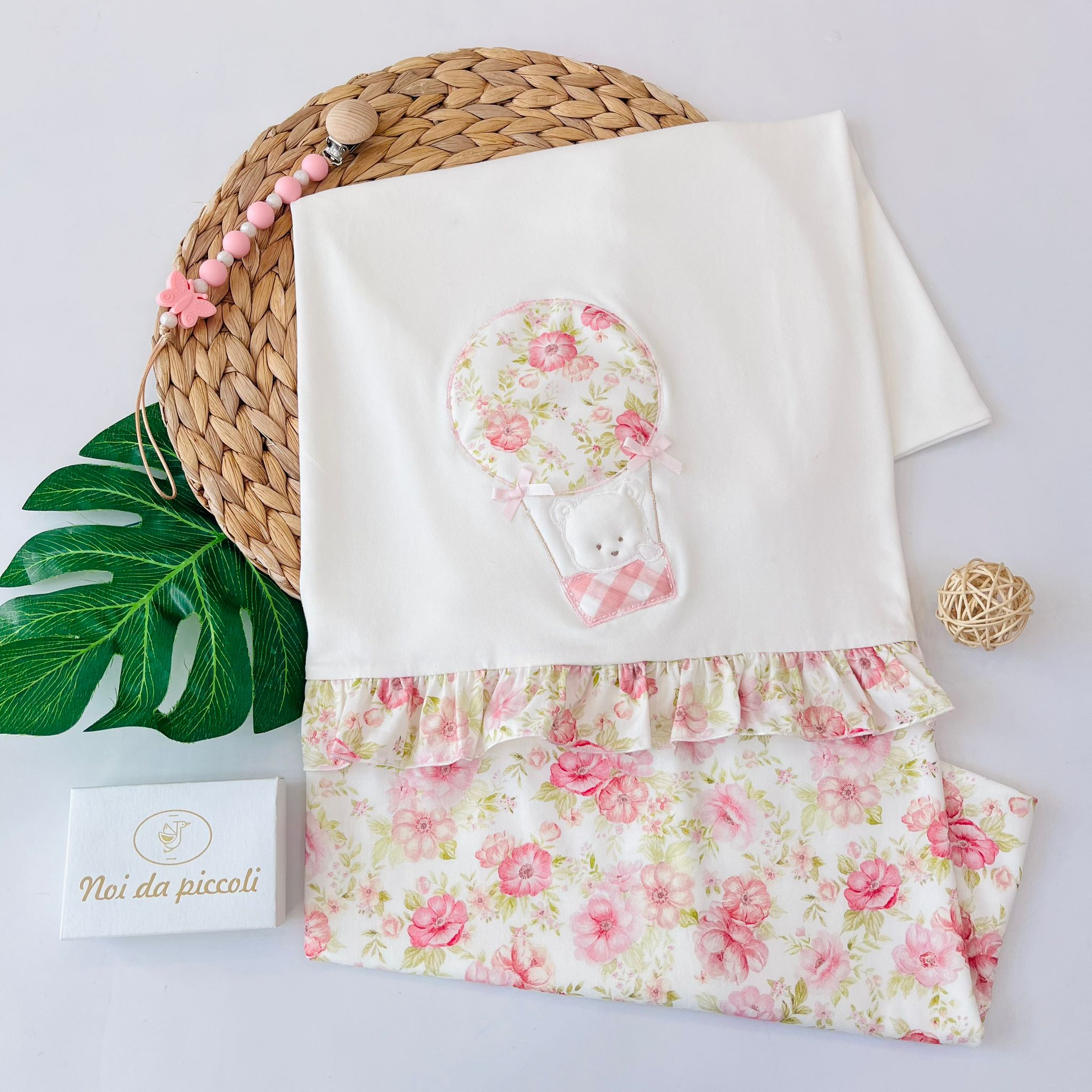 COPERTINA ORSETTO 100 % COTONE PANNA - Noi da piccoli