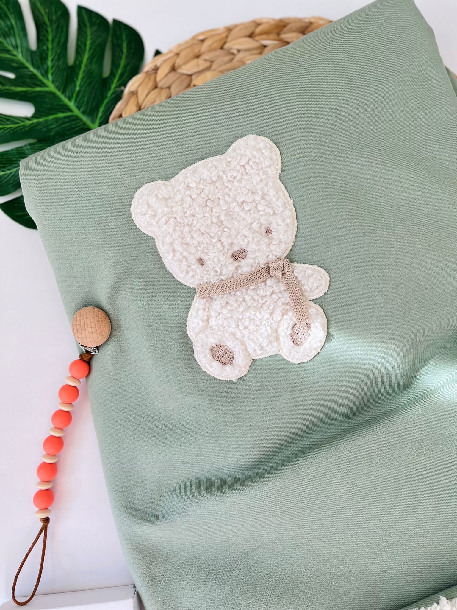 COPERTINA ORSETTO SHERPA COTONE CALDO VERDE - Noi da piccoli