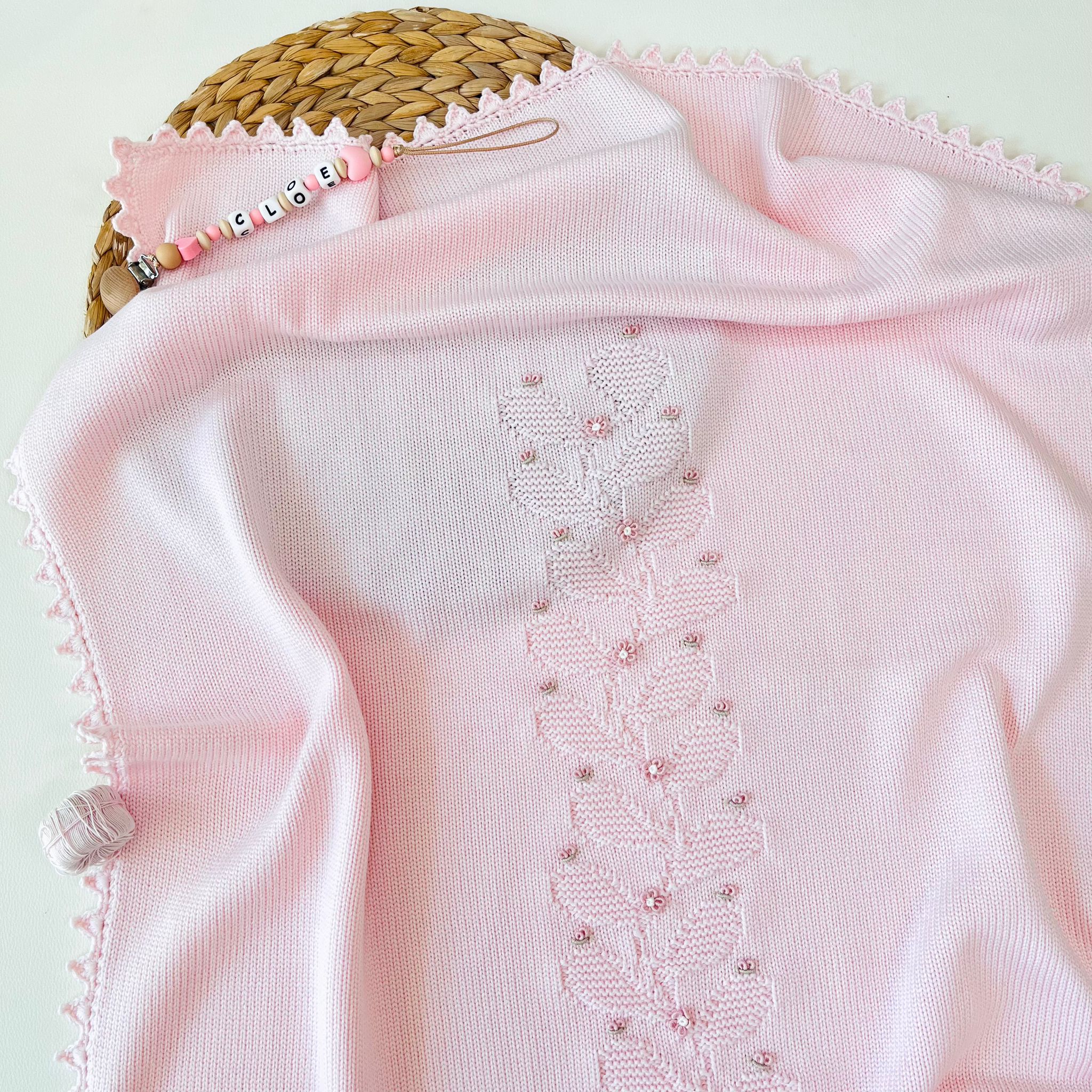 COPERTINA TICHE 100% LANA MERINO ROSA - Noi da piccoli