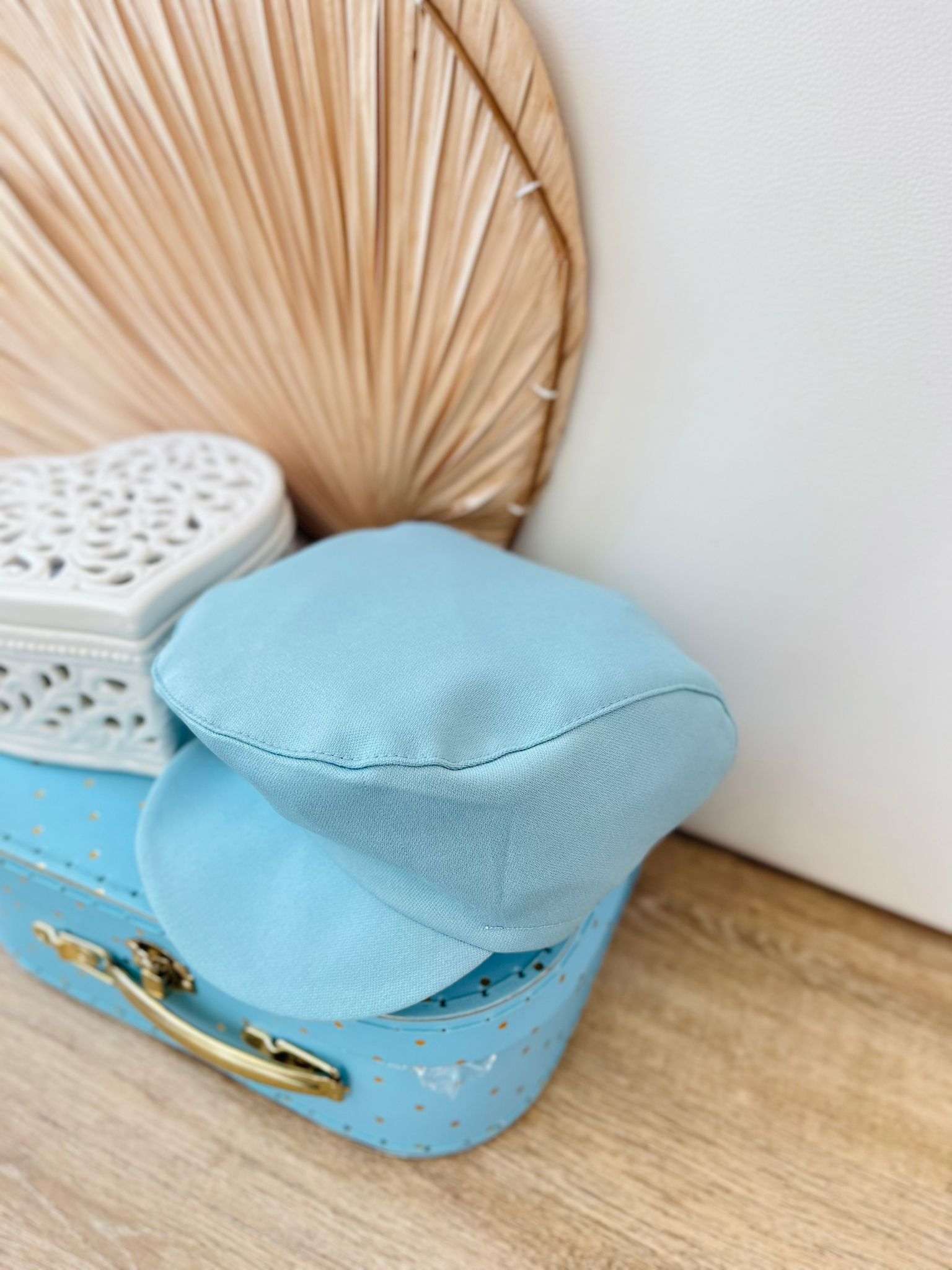 COPPOLA CERIMONIALE IN COTONE VERDE ACQUA - Noi da piccoli