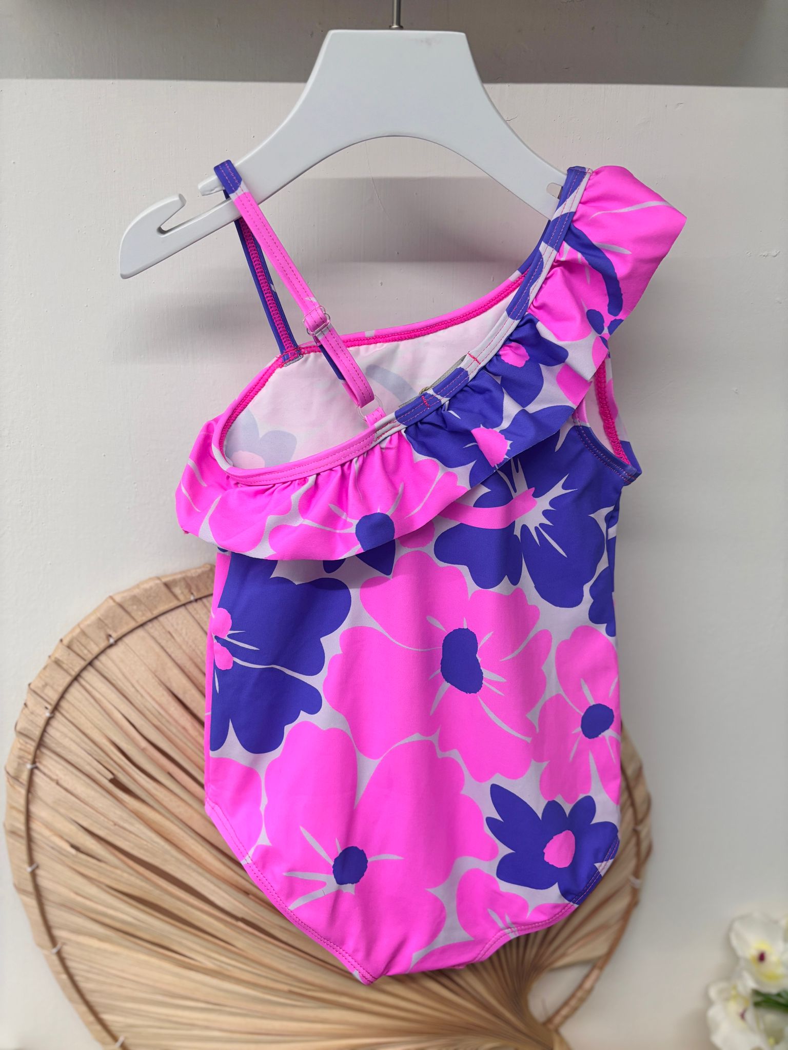 COSTUME INTERO CON FIORI ROSA - VIOLA - Noi da piccoli