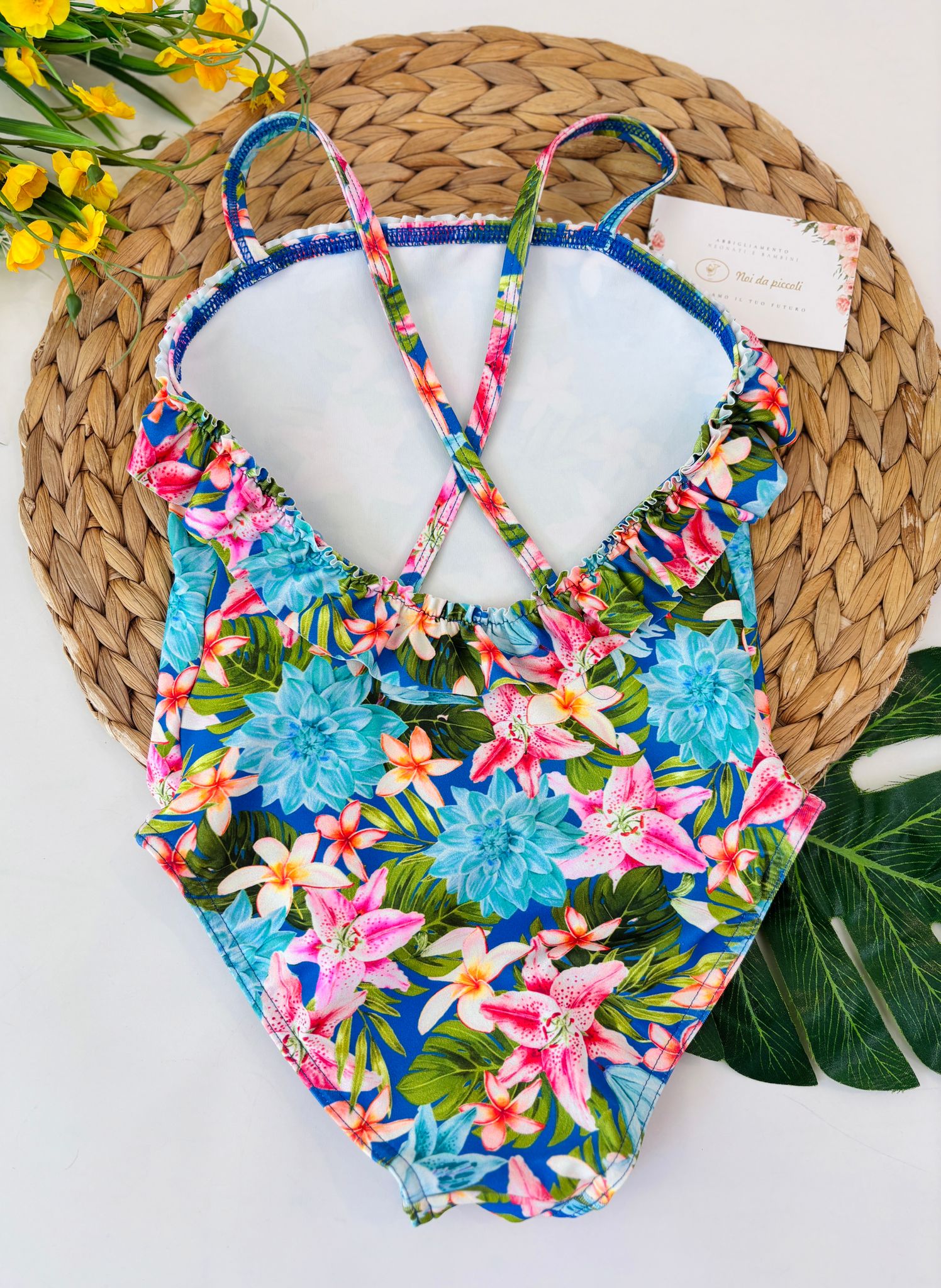 COSTUME INTERO FLOREALE BLU - Noi da piccoli