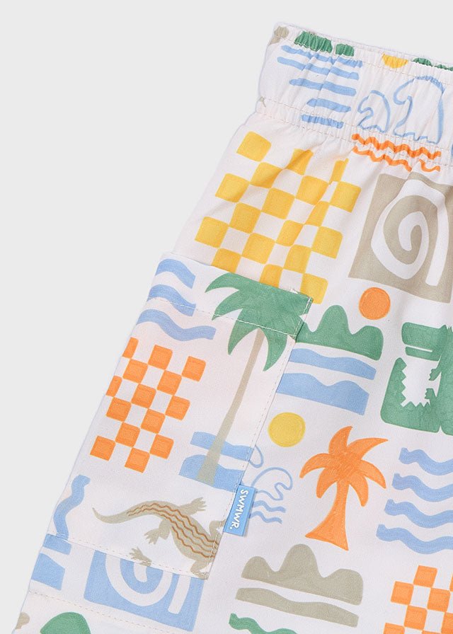 COSTUMINO CON DISEGNINI COLORATI BIANCO - Noi da piccoli