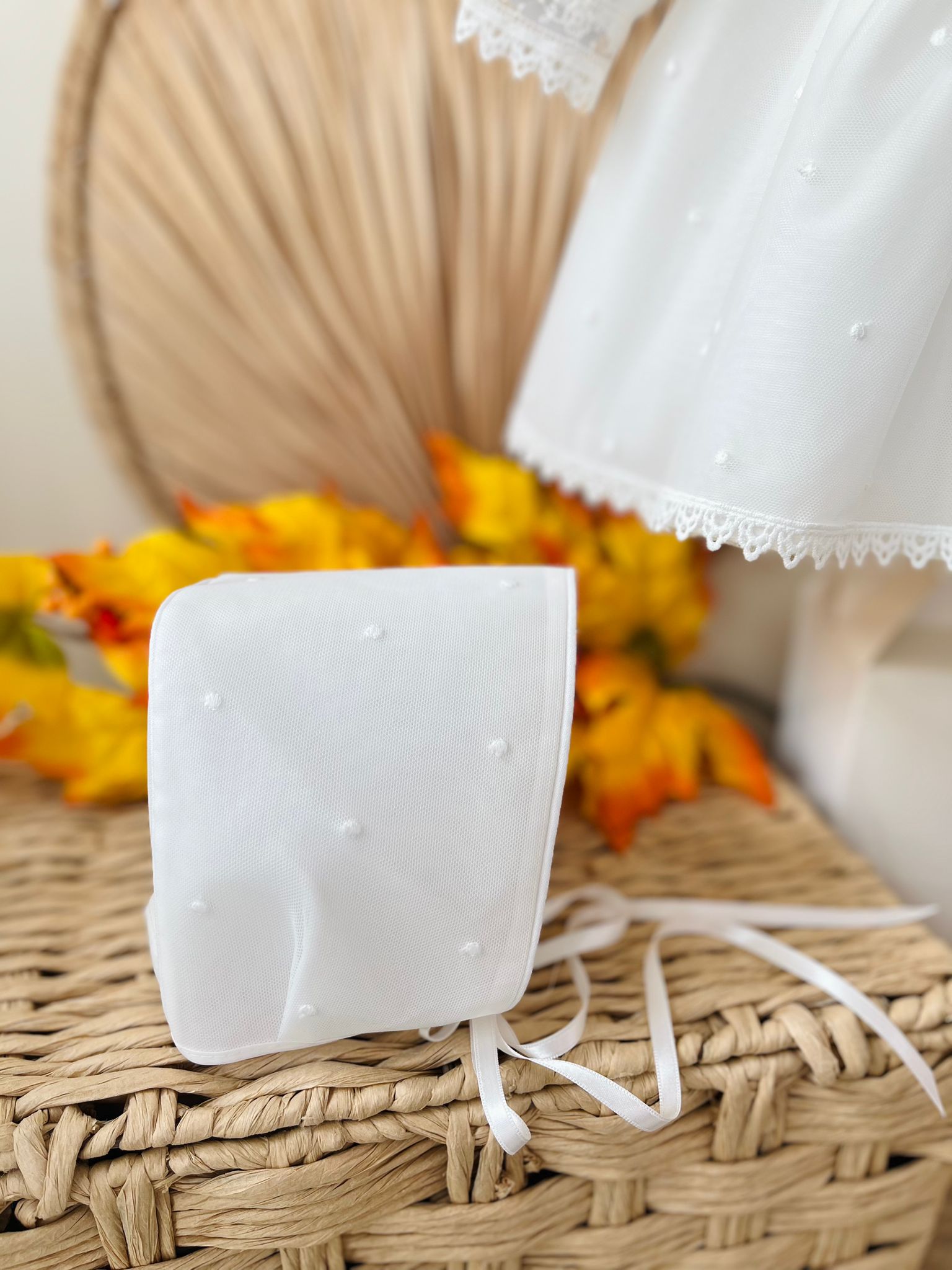 CUFFIA CERIMONIALE POIS BIANCO - Noi da piccoli