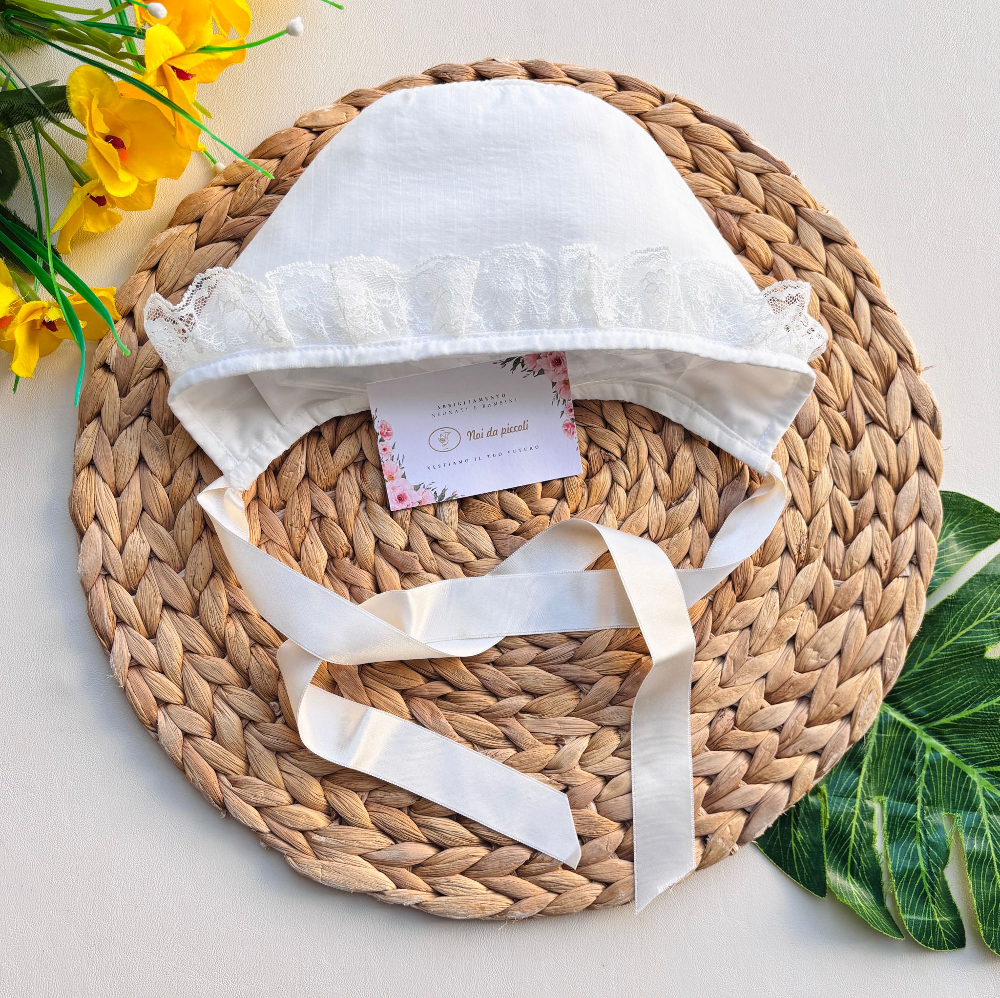 CUFFIA LEGGERO MERLITTINO avorio - Noi da piccoli