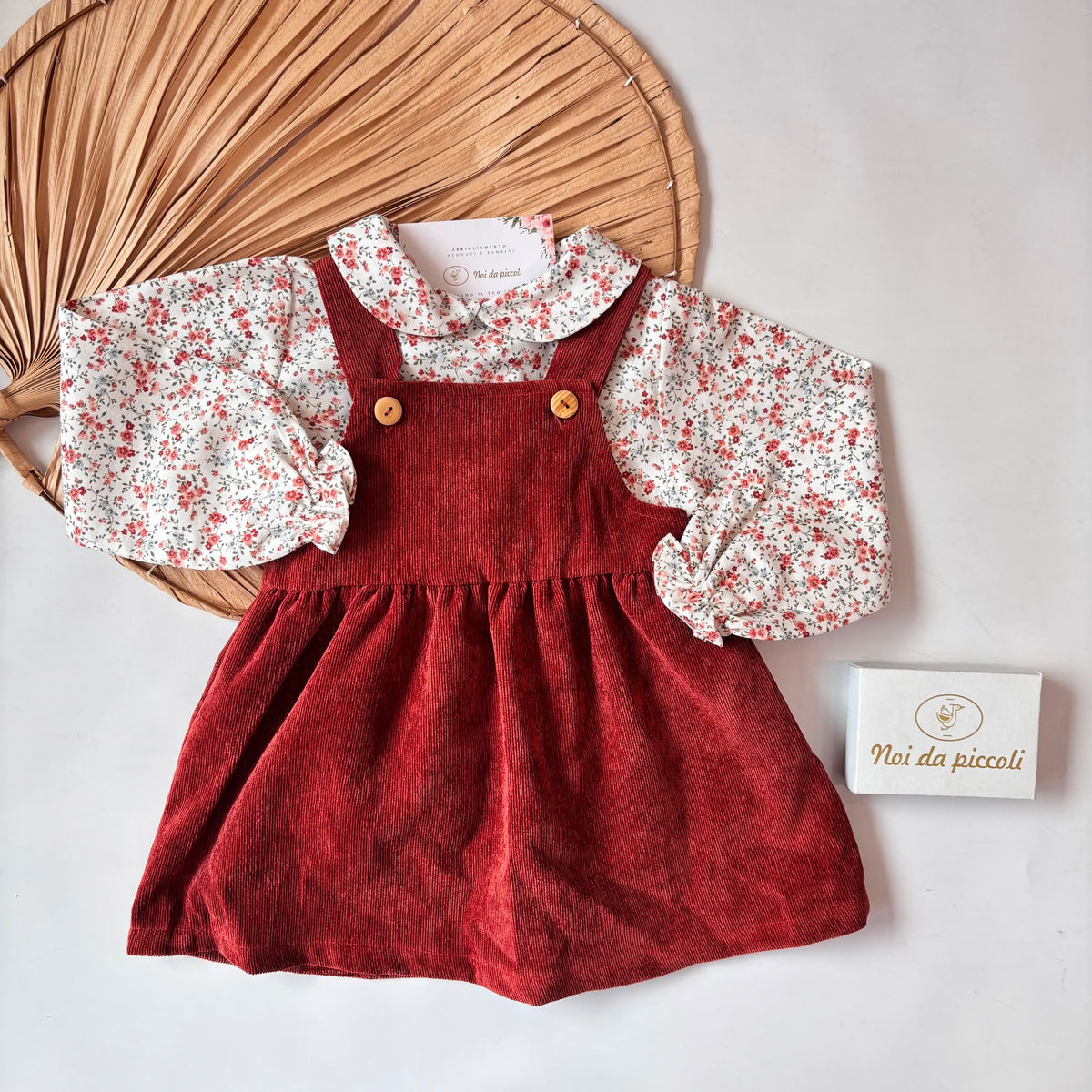 SALOPETTE caldo cotone con punto smock MARRONE