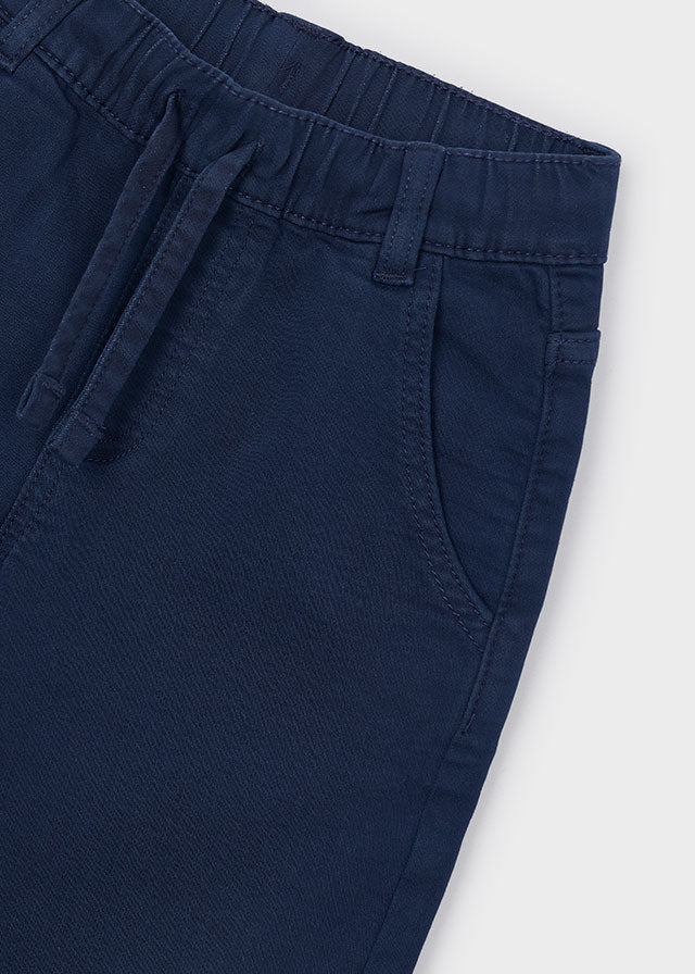 PANTALONE ELASTICO IN COTONE CALDO BLU