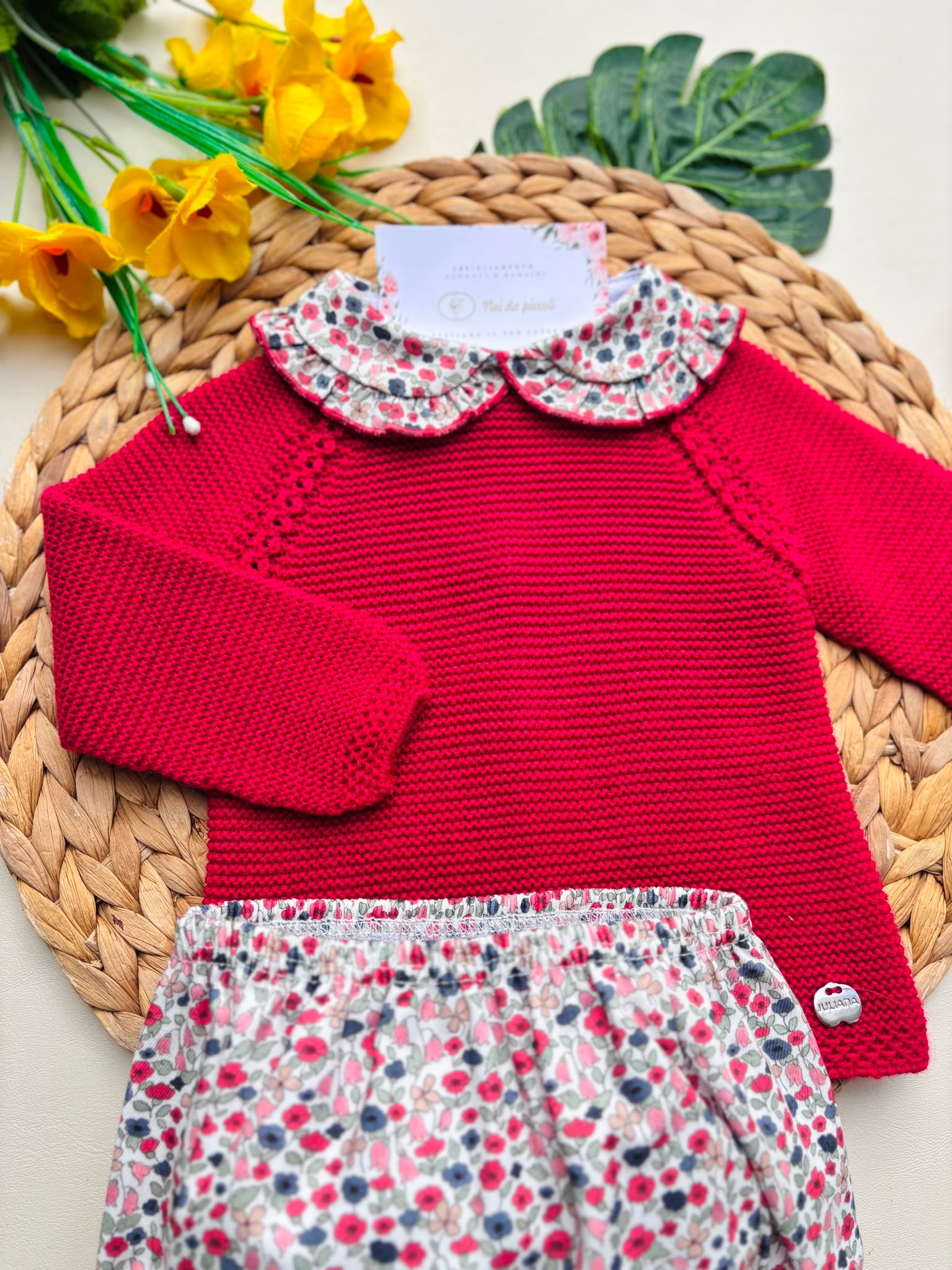Completo a 2 pz COTONE CALDO ROSSO