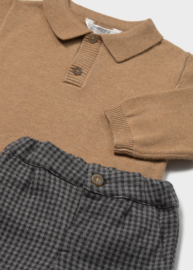 COMPLETO VERSATILE IN FILATO CALDO BEIGE