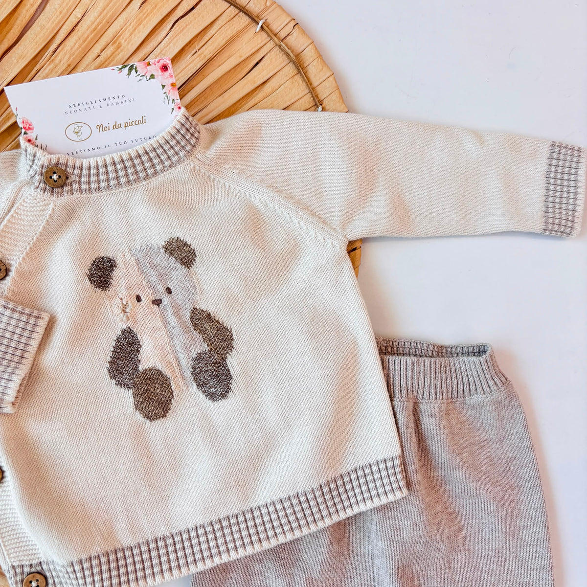 COMPLETO IN COTONE CALDO MOCCA