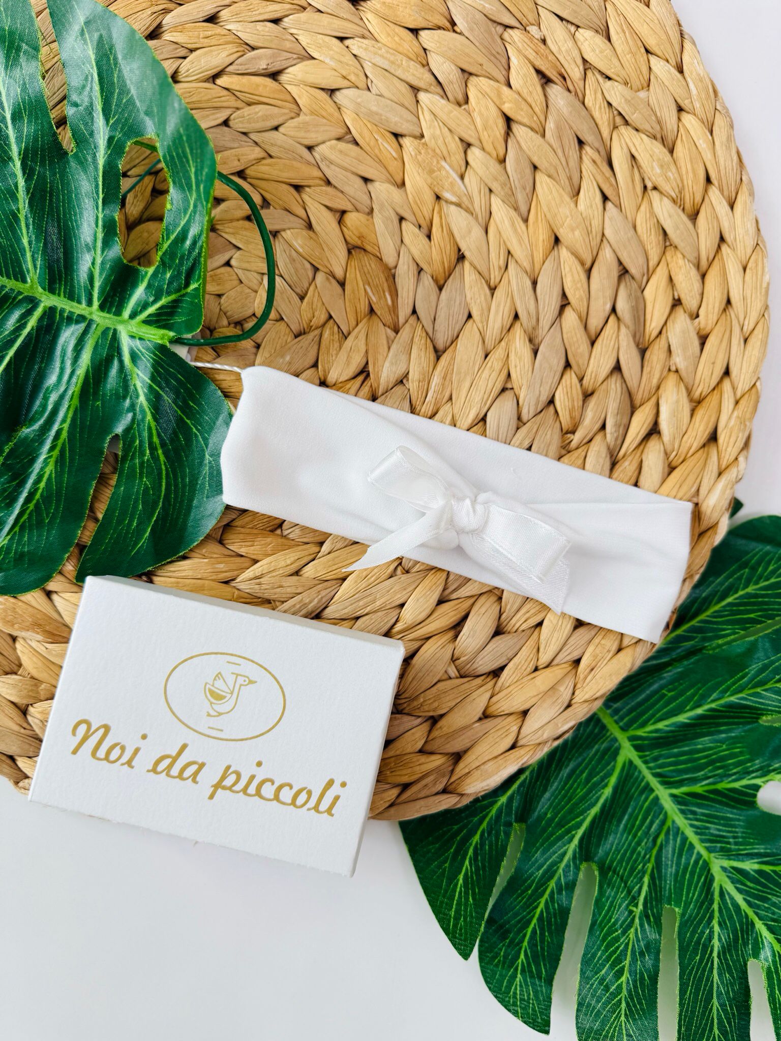 FASCIA CON FIOCCHETTO IN RASO PANNA - Noi da piccoli