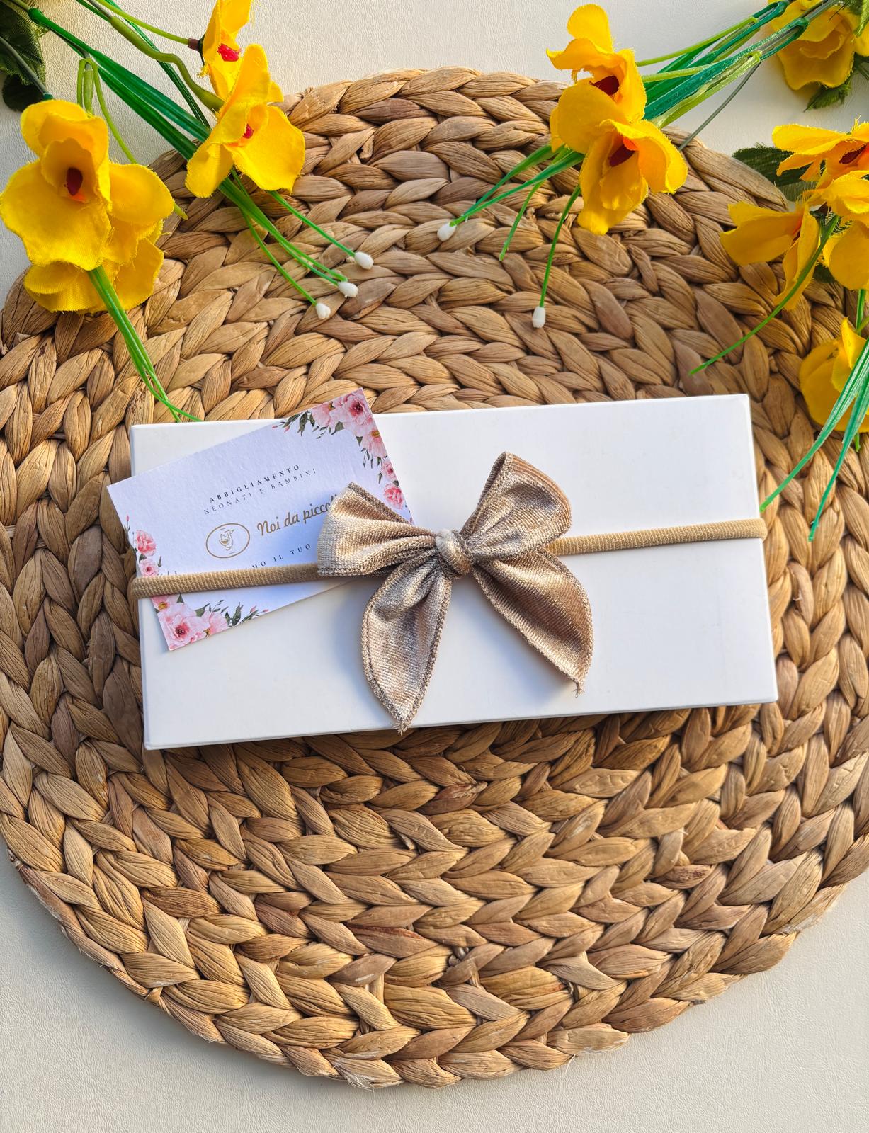 FASCIA CON FIOCCHETTO LITTLE BEIGE - Noi da piccoli