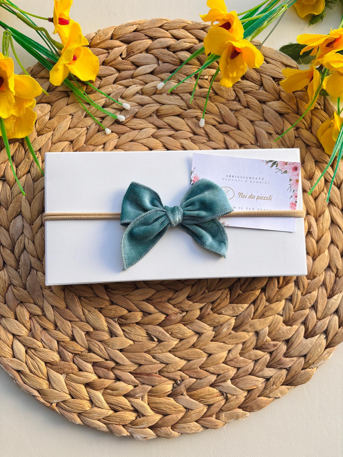 FASCIA CON FIOCCHETTO LITTLE SMERALDO - Noi da piccoli