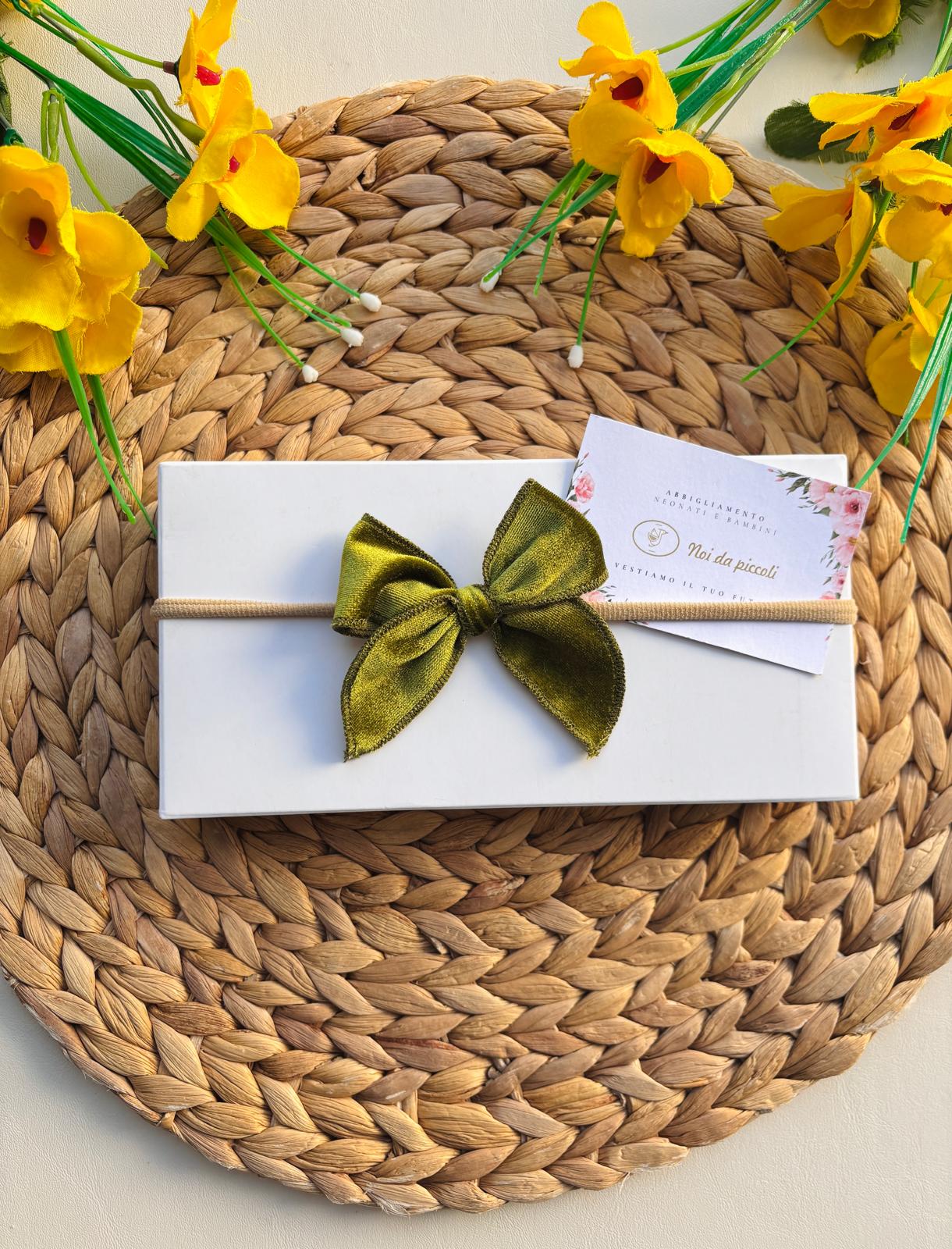 FASCIA CON FIOCCHETTO LITTLE VERDE - Noi da piccoli