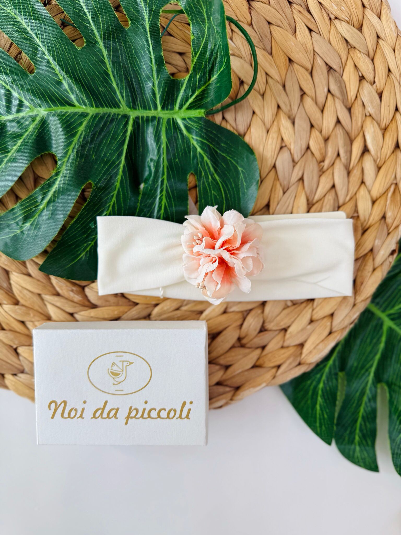 FASCIA CON FIORE PESCATO PANNA - Noi da piccoli