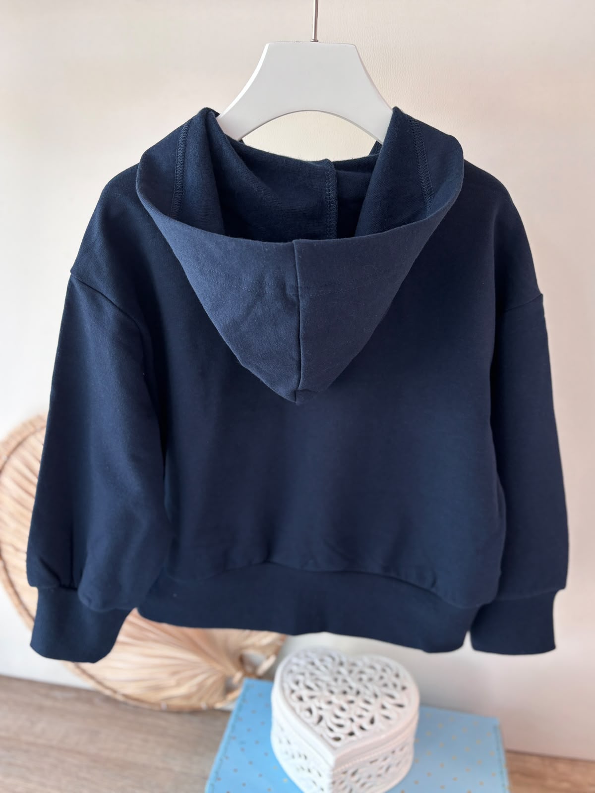 FELPA CON CAPPUCCIO BLU NAVY - Noi da piccoli