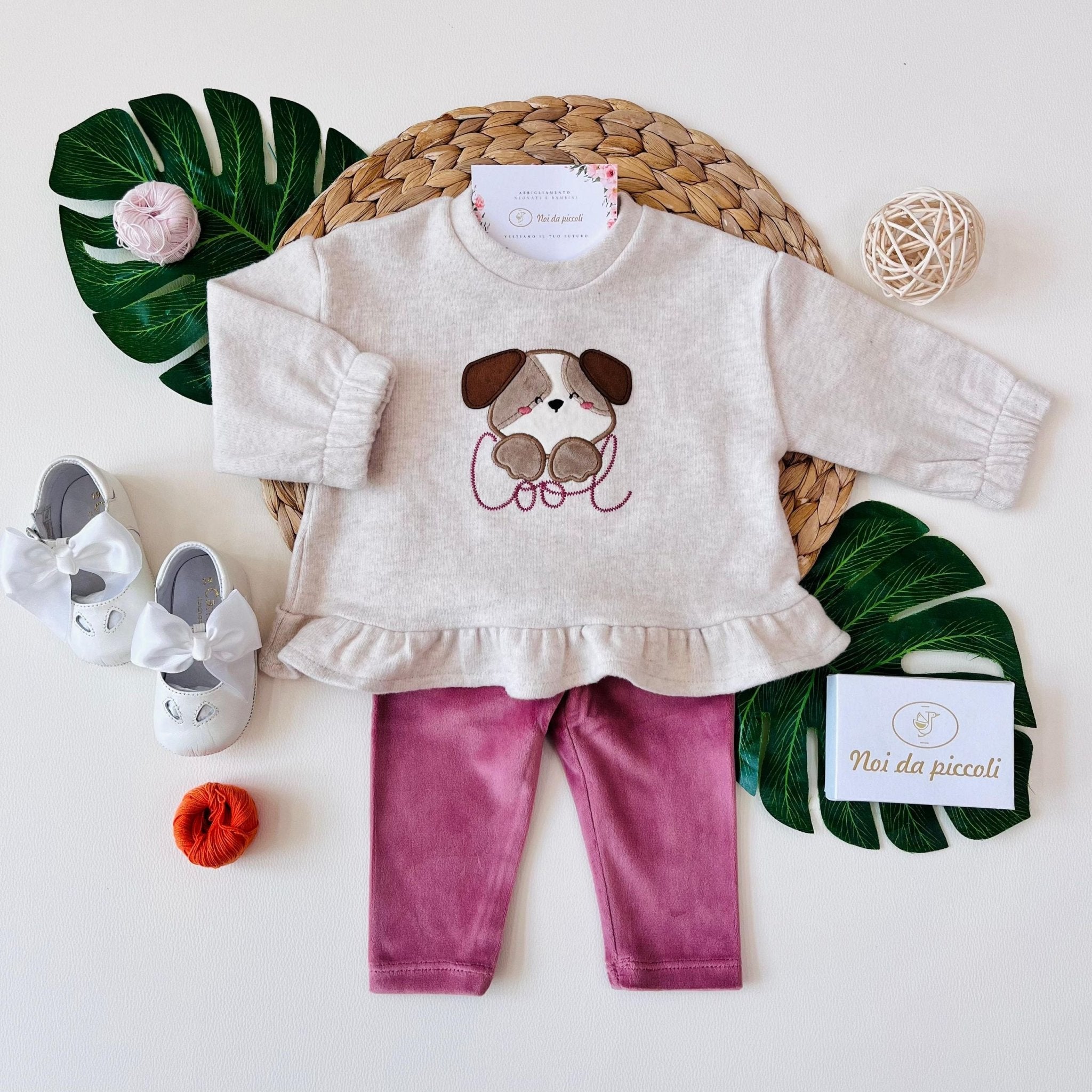 FELPA CON LEGGINS ROSADO - Noi da piccoli