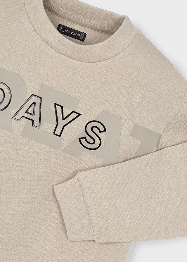 FELPA IN CALDO COTONE VISONE - Noi da piccoli