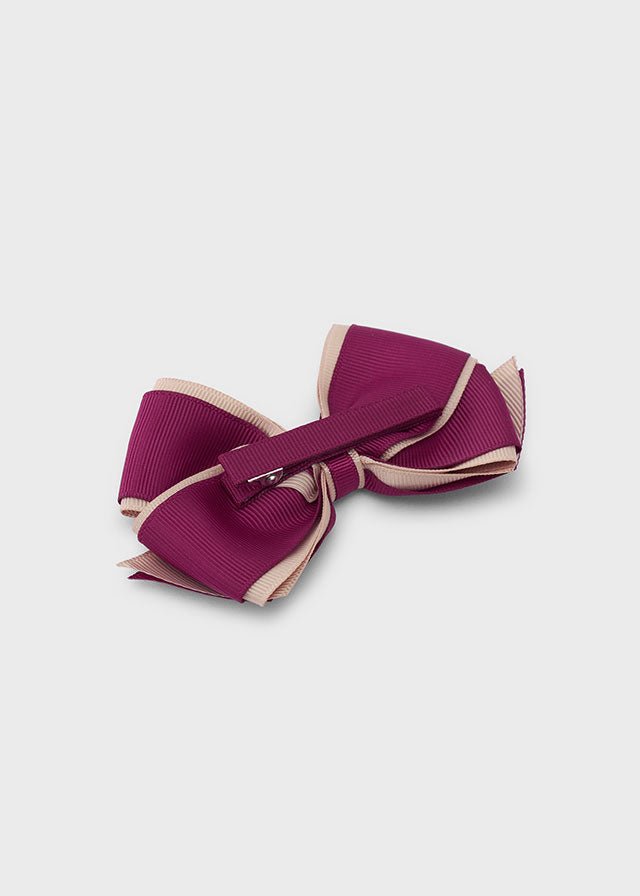 FERMAGLIO MAGENTA CON BORDINO BEIGE - Noi da piccoli