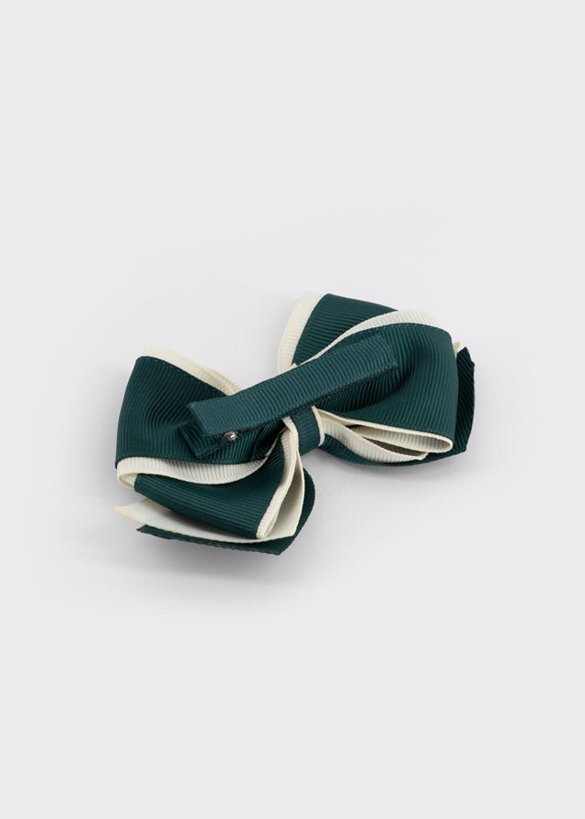 FERMAGLIO VERDE CON BORDINI BEIGE - Noi da piccoli