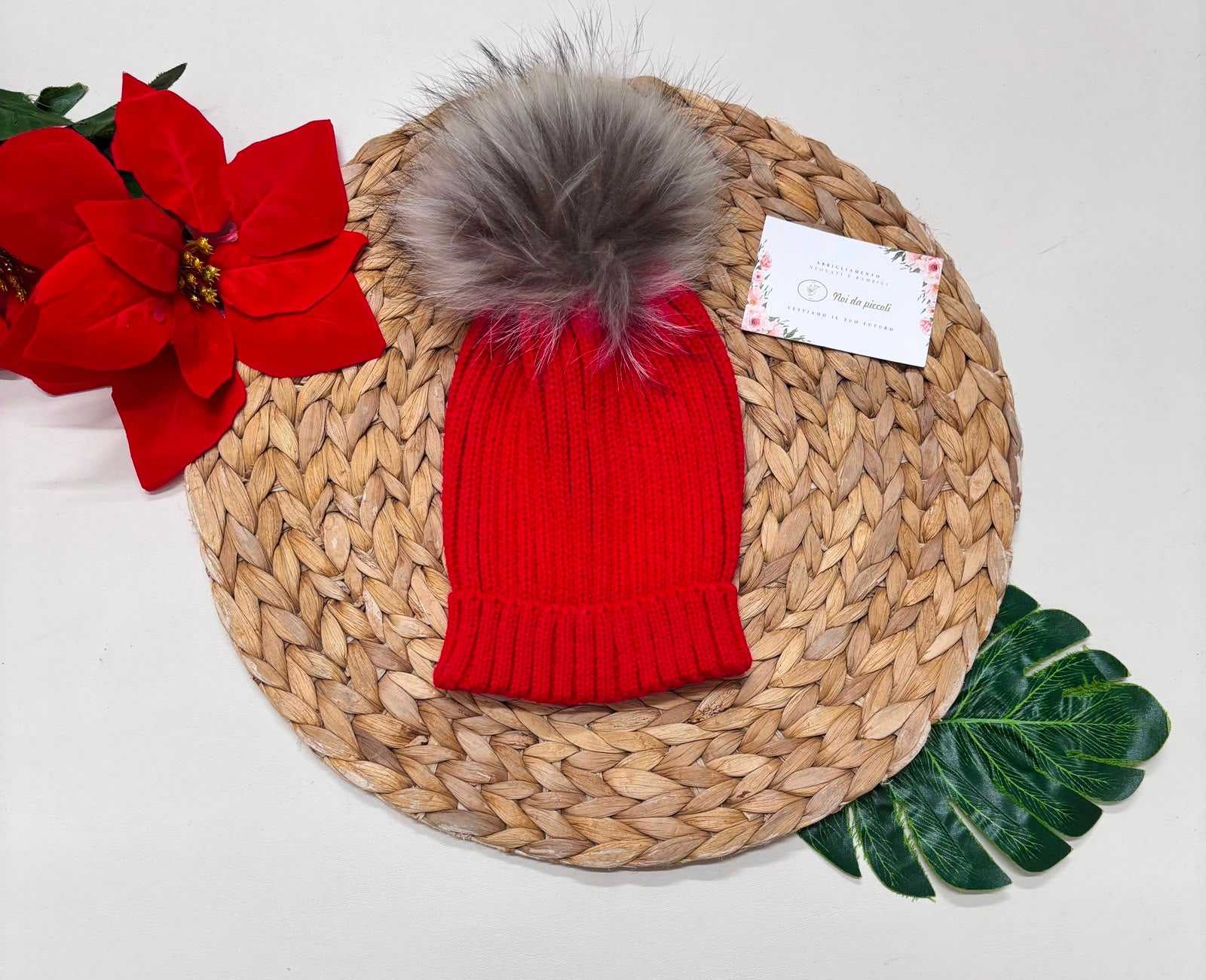 cappellino COTONE CALDO ROSSO
