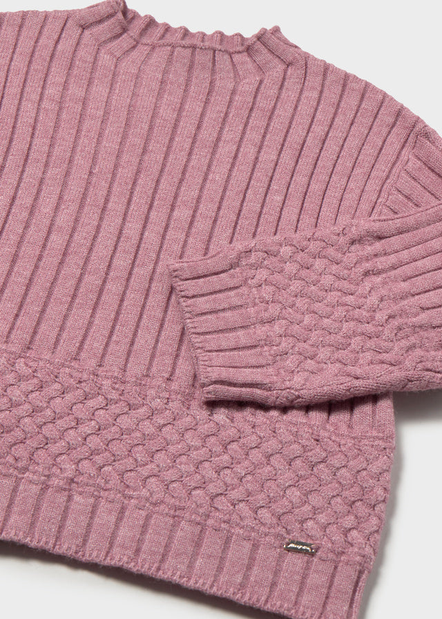 MAGLIONE IN FILATO CALDO VIOLA