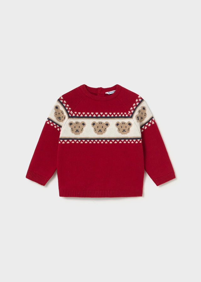 MAGLIONE IN FILATO CALDO ROSSO