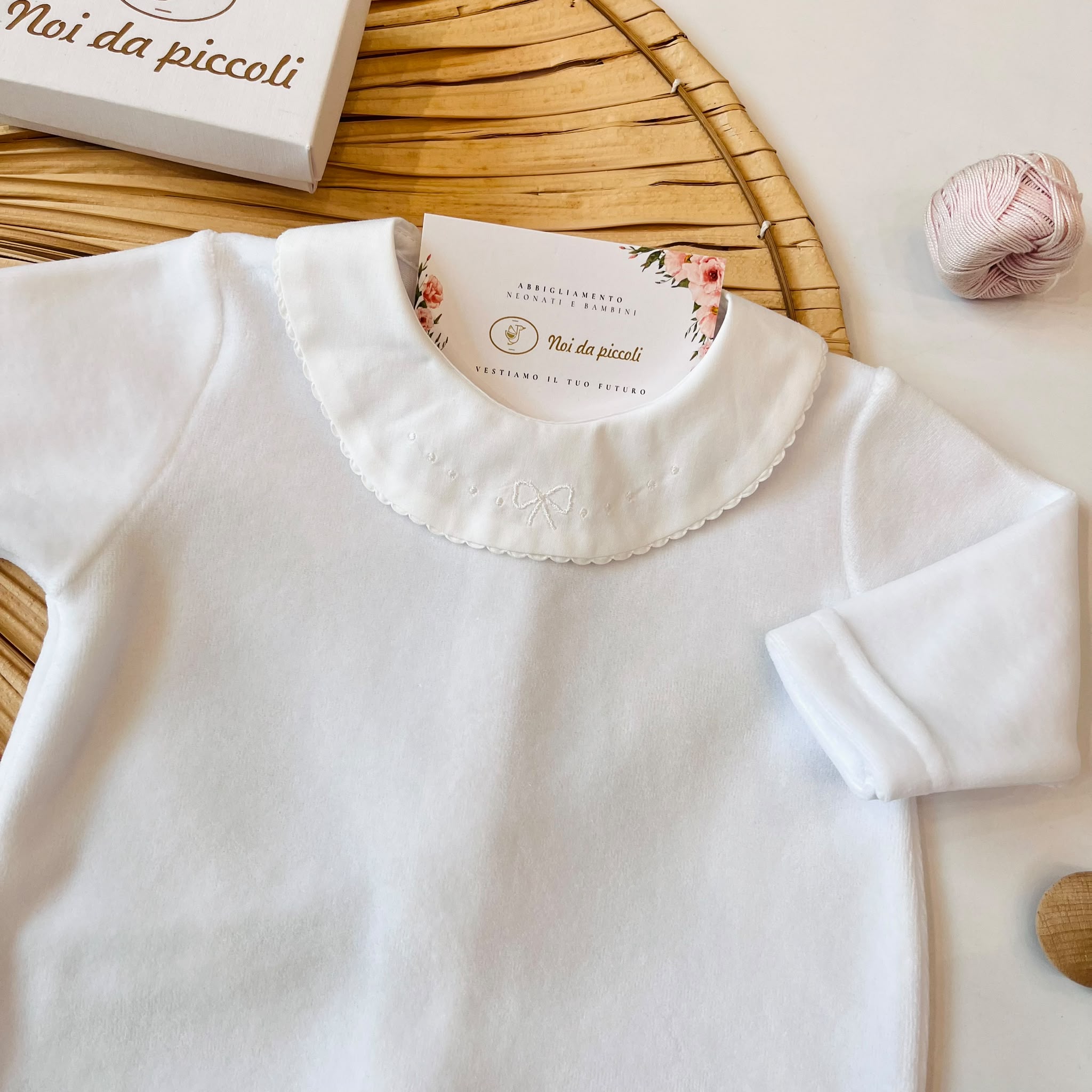 TUTINA CINIGLIA COLLO CON FIOCCHETTO BIANCO