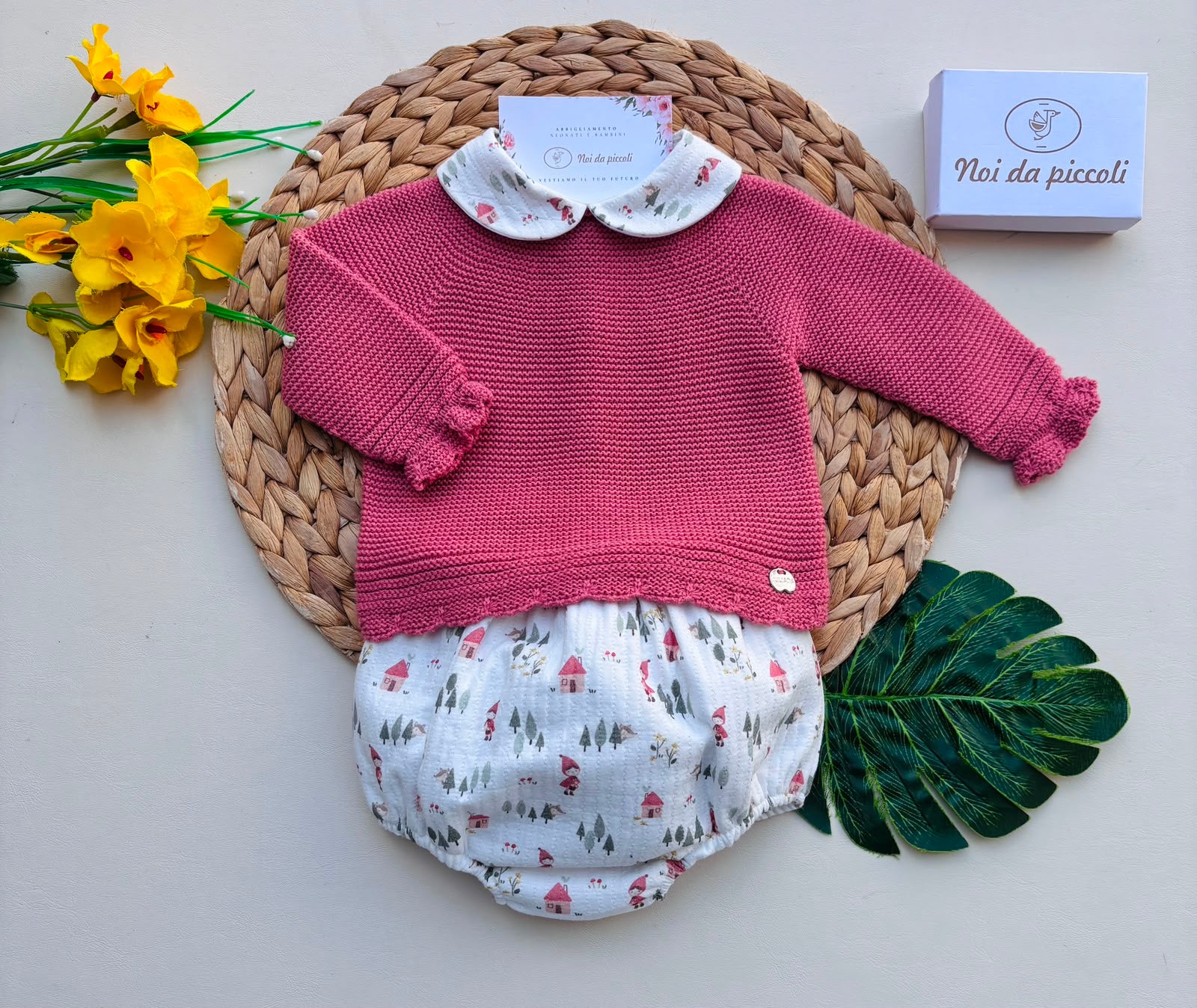 completo 2 pz FILATO CALDO ROSA