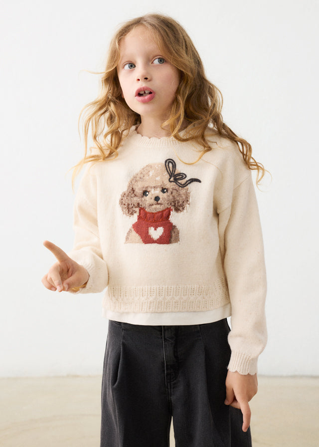MAGLIONE IN FILATO CALDO LATTE