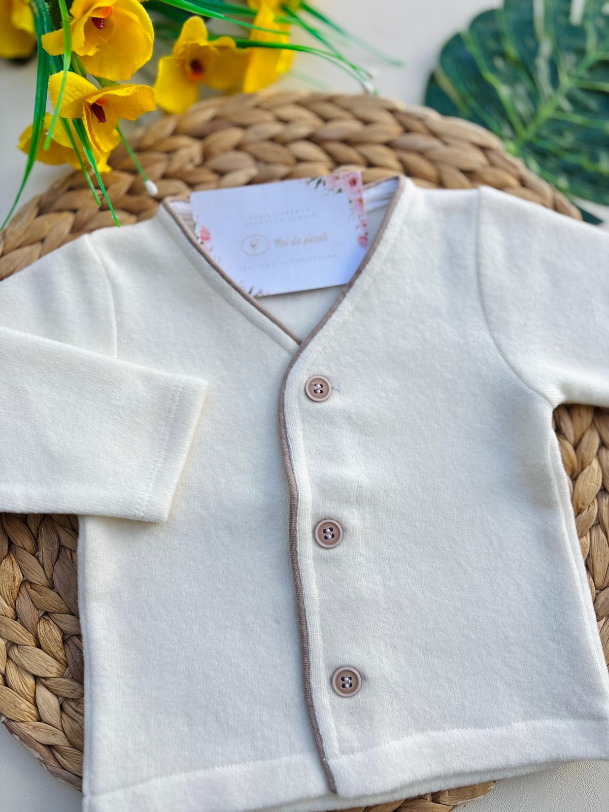 GIACCHINO IN FILATO CALDO PANNA BEIGE - Noi da piccoli