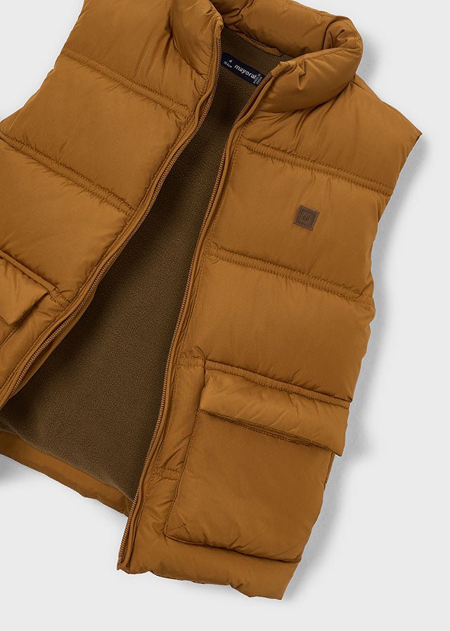 GILET IMBOTTITO MARRONE CALDO - Noi da piccoli