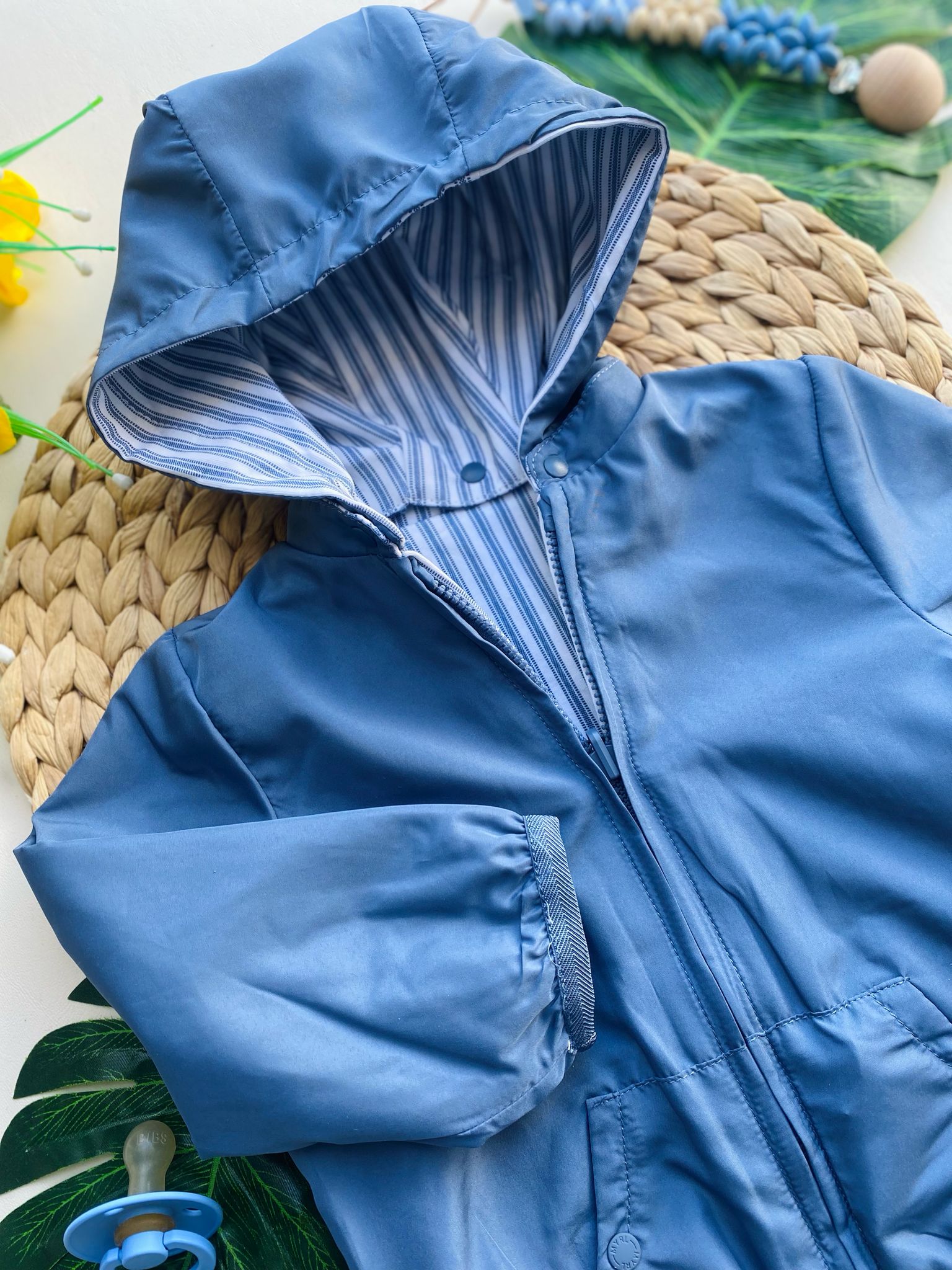 GIUBBOTTINO blu e bianco rigato - Noi da piccoli