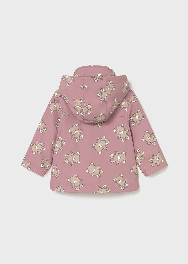 GIUBBOTTINO IMPERMEABILE CON ORSETTI ROSA - Noi da piccoli
