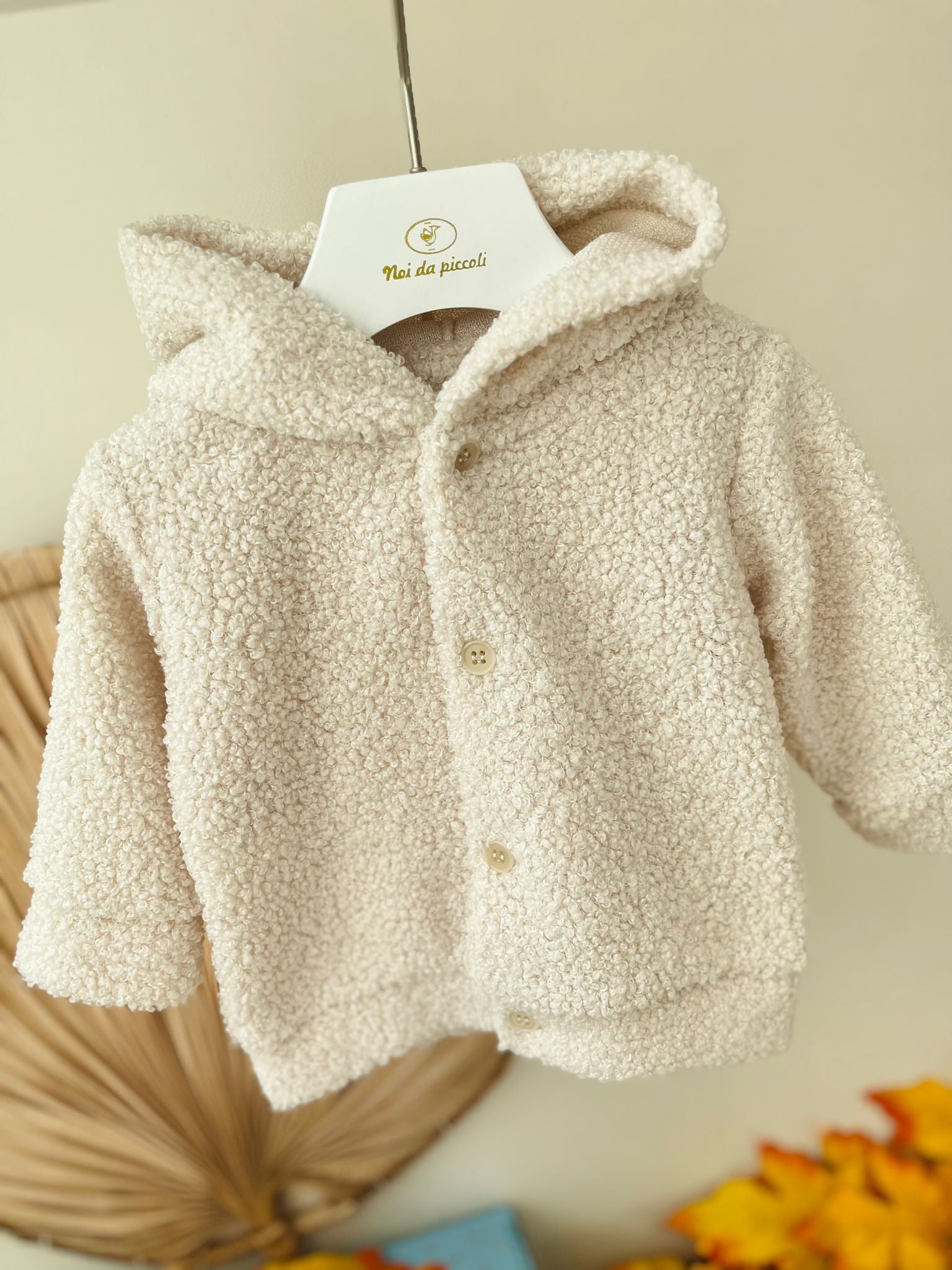 GIUBBOTTINO IN TESSUTO SHERPA BEIGE - Noi da piccoli
