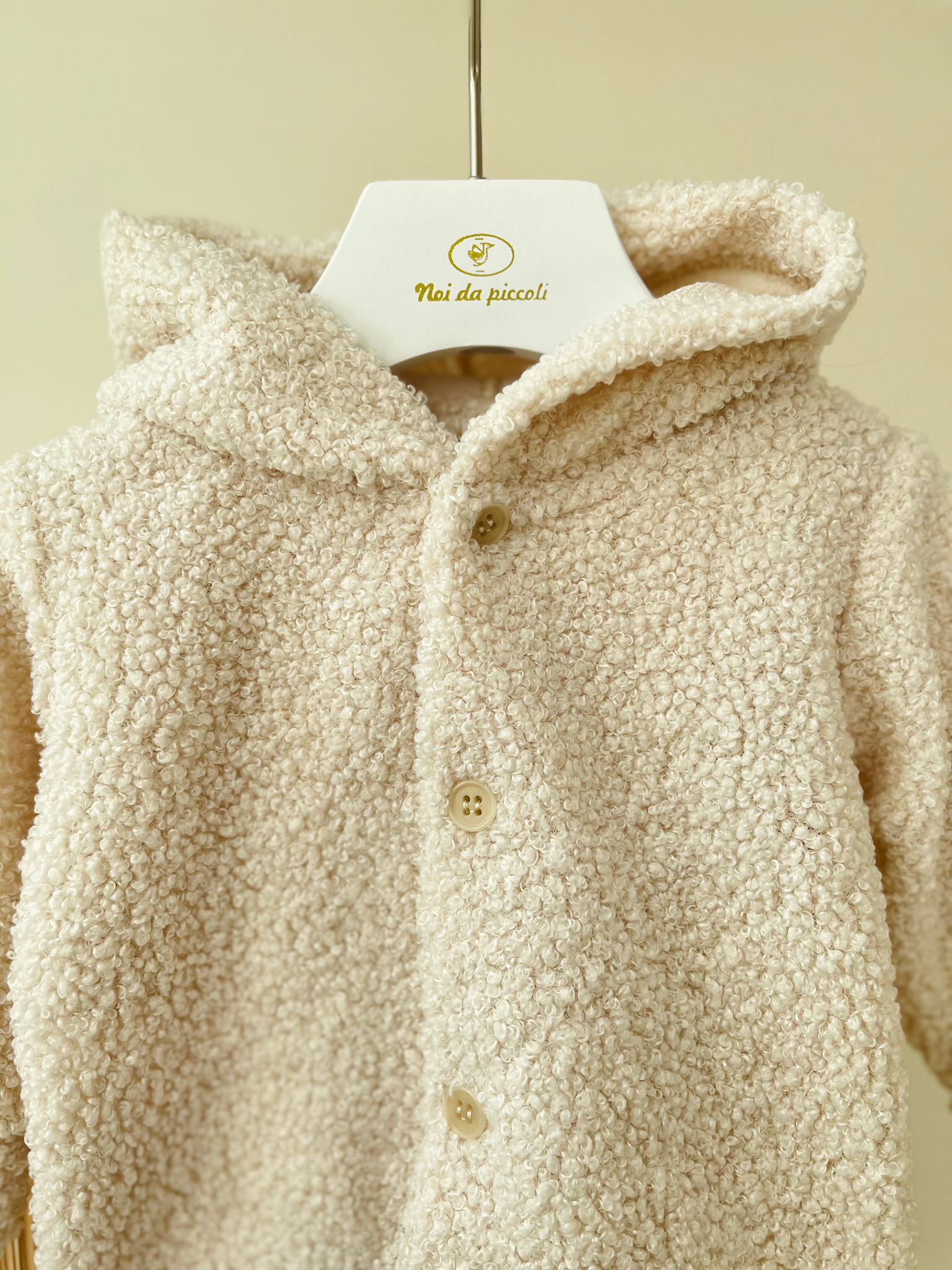 GIUBBOTTINO IN TESSUTO SHERPA BEIGE - Noi da piccoli