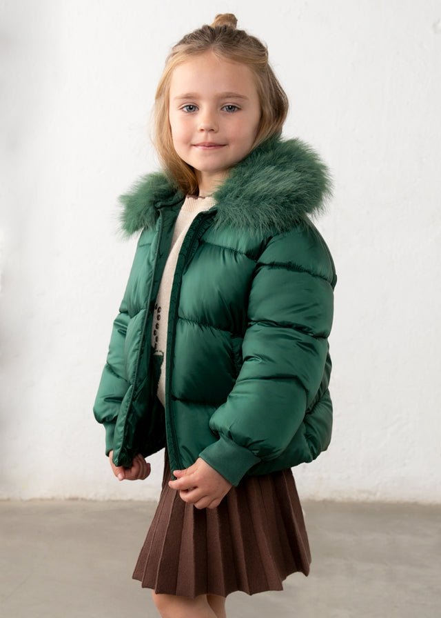 GIUBBOTTO VERDE CON PELLICCIA - Noi da piccoli