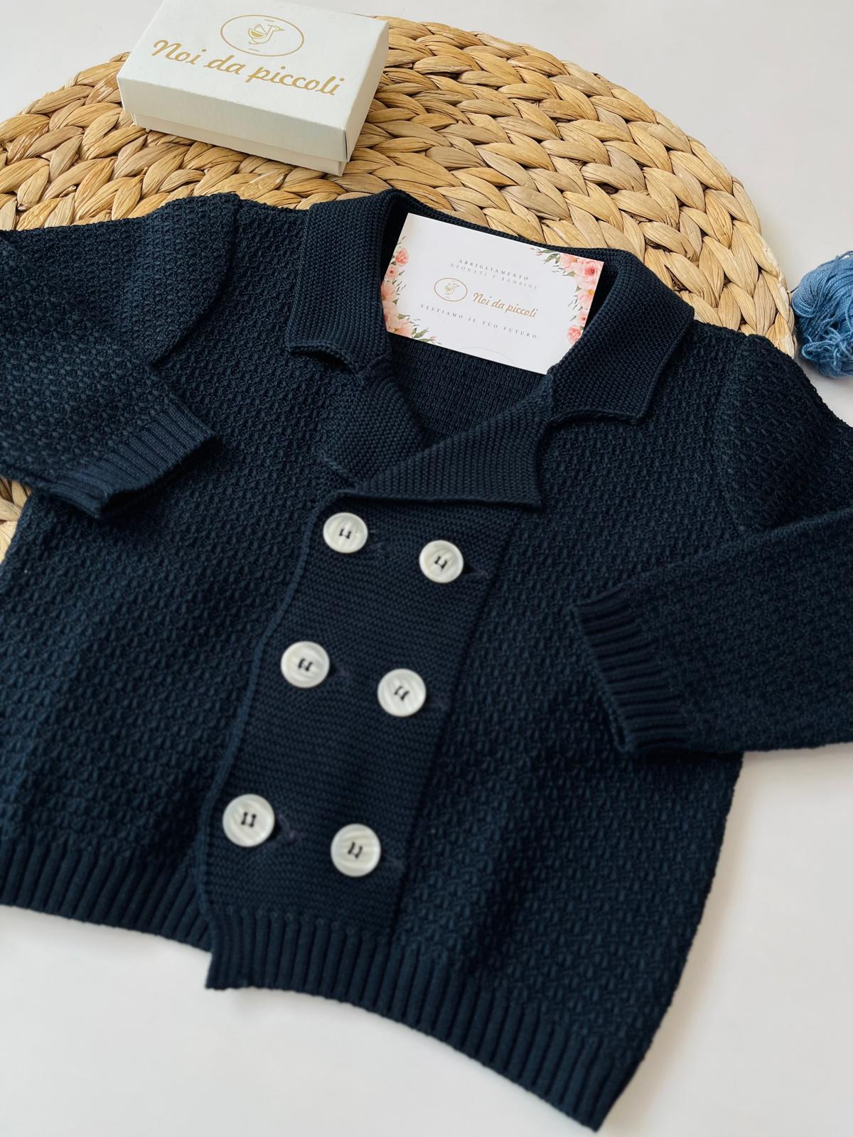 GOLFINO 100 % COTONE BLU - Noi da piccoli
