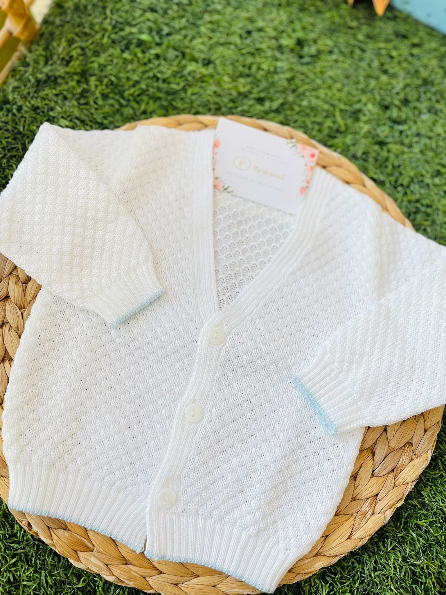 GOLFINO 100% FILO DI COTONE BIANCO CIELO - Noi da piccoli