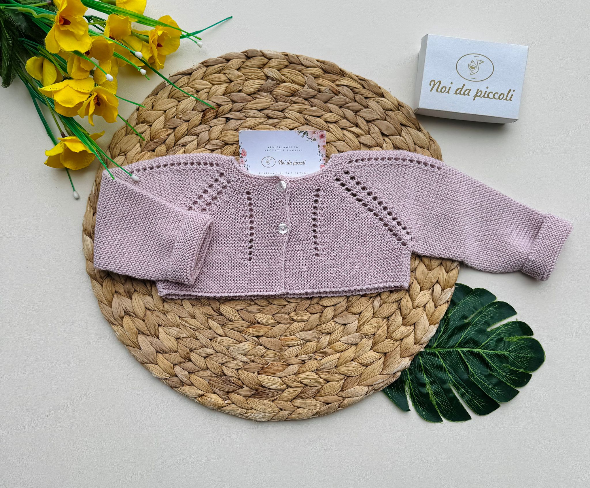 GOLFINO FILATO FRESCO ROSA EMPOLVADO CALADOS - Noi da piccoli